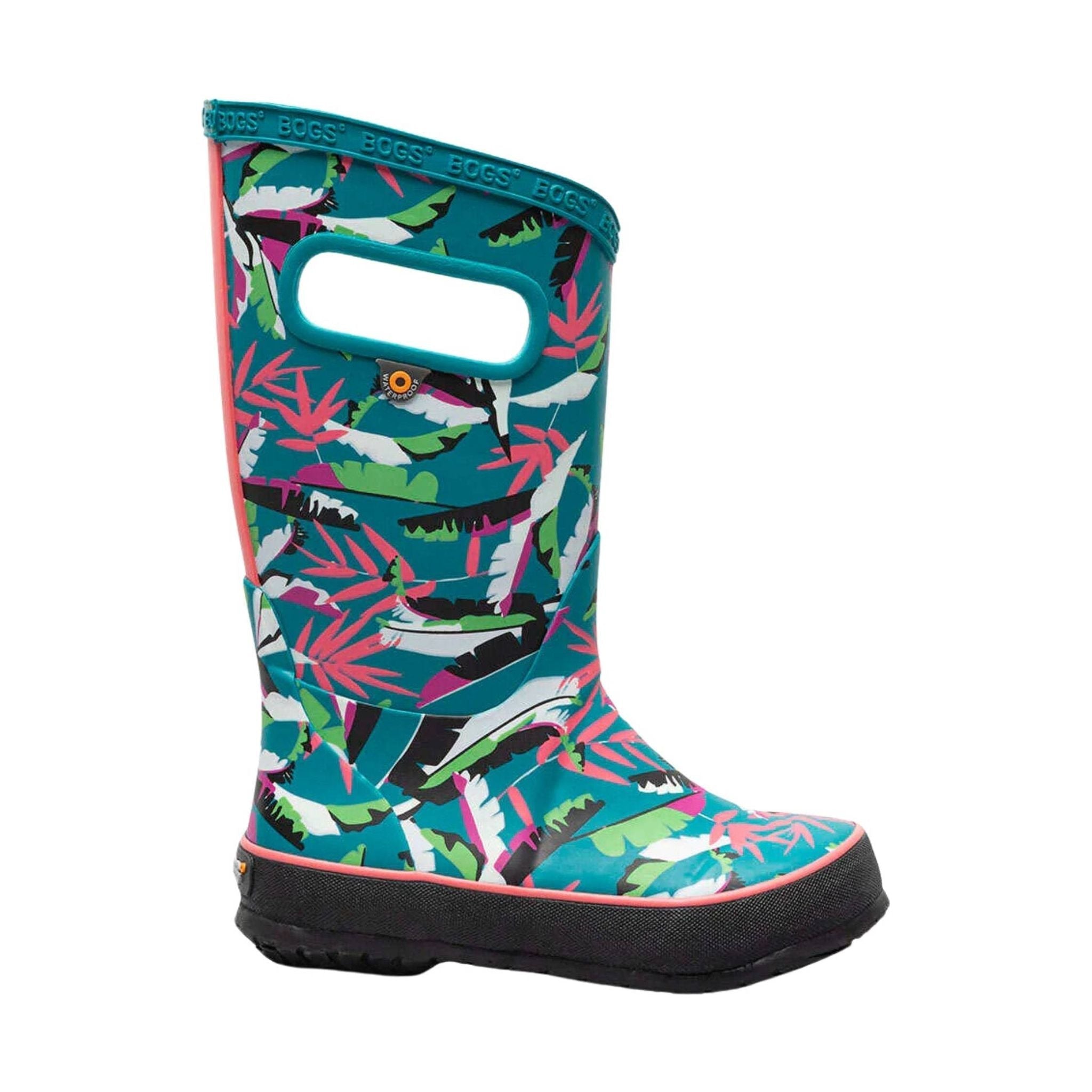 Bogs Kids' Palm Duo Rain Boots - Dark Turquoise by Lenny's Shoe & Apparel