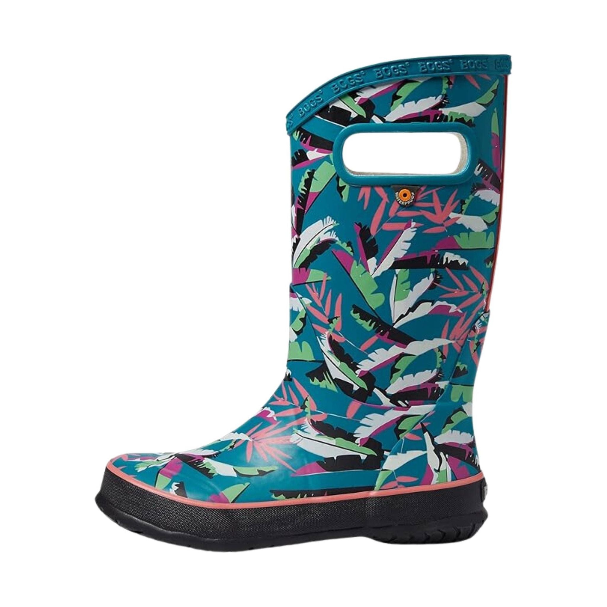 Bogs Kids' Palm Duo Rain Boots - Dark Turquoise by Lenny's Shoe & Apparel