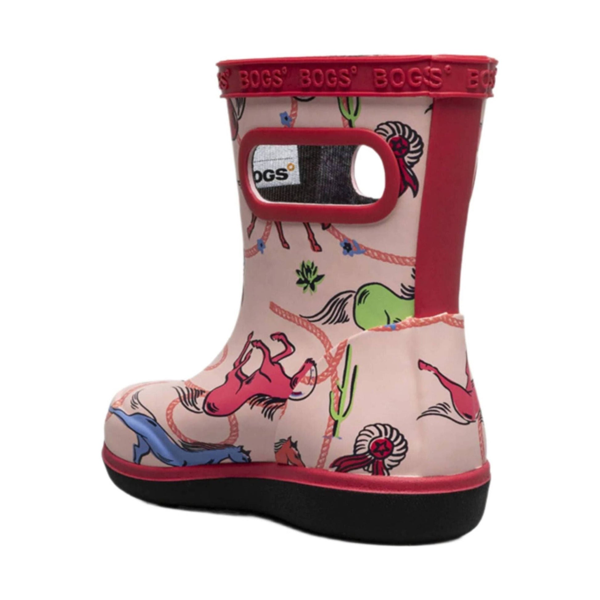 Bogs Kids' Skipper II Rodeo Horses Rain Boots - Pink Multi by Lenny's Shoe & Apparel