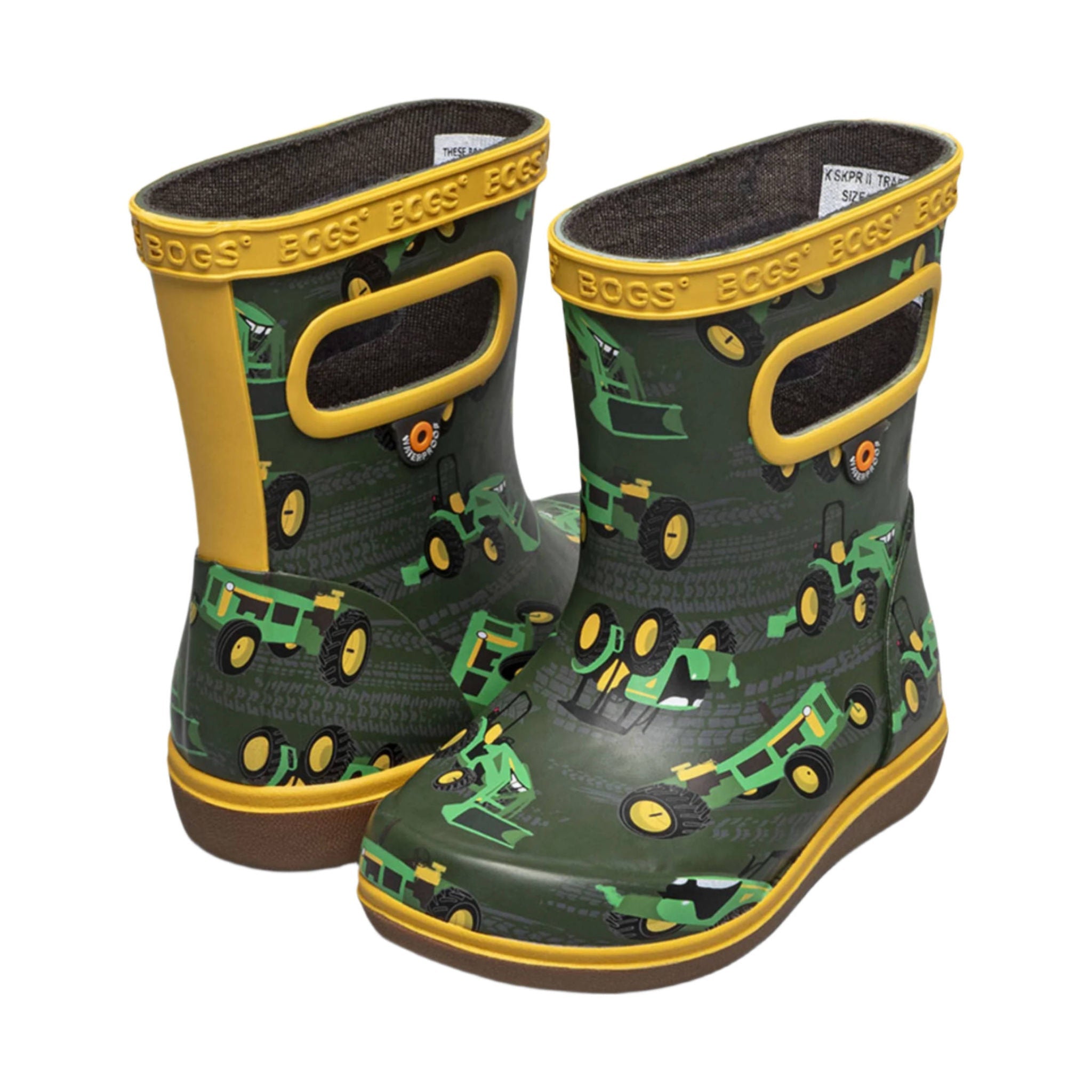 Bogs Kids' Skipper II Tractor Rain Boots- Green Multi by Lenny's Shoe & Apparel