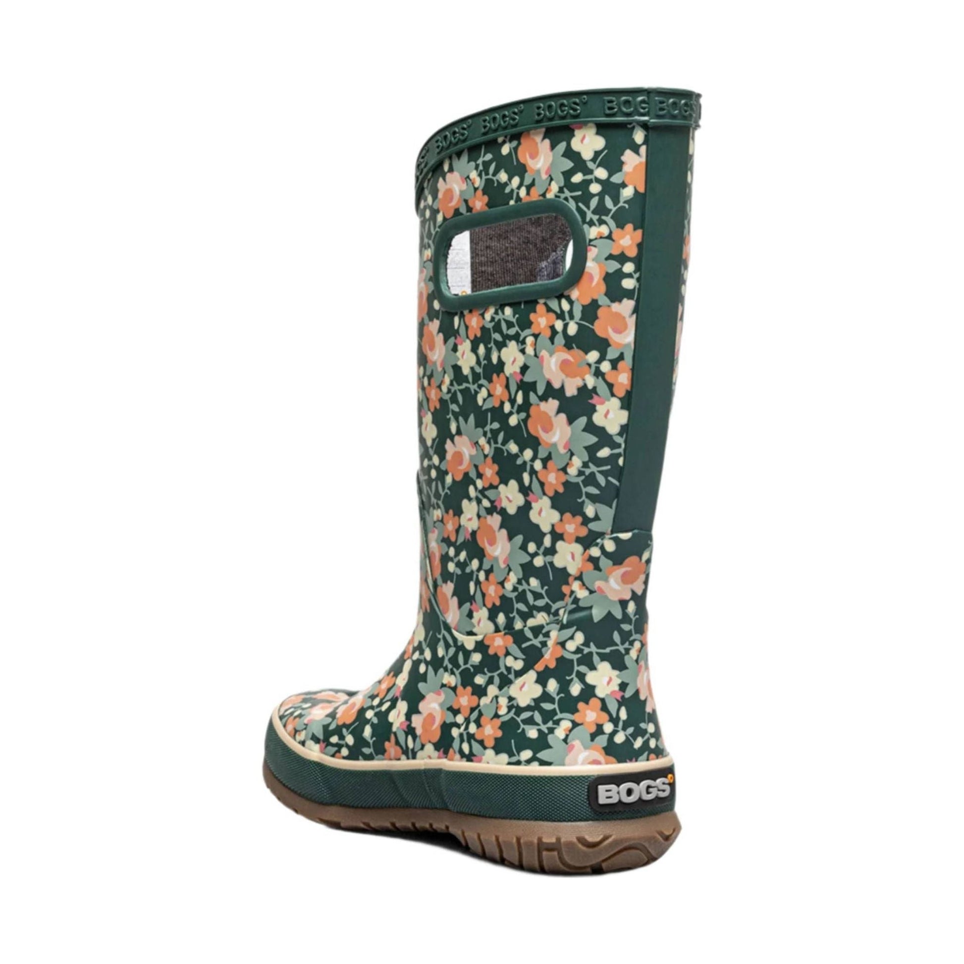 Bogs Kids' Small Floral Rain Boots - Emerald Multi by Lenny's Shoe & Apparel