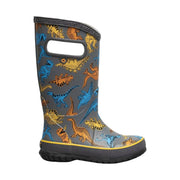 Bogs Kids' Super Dino Rain Boots - Grey Multi by Lenny's Shoe & Apparel