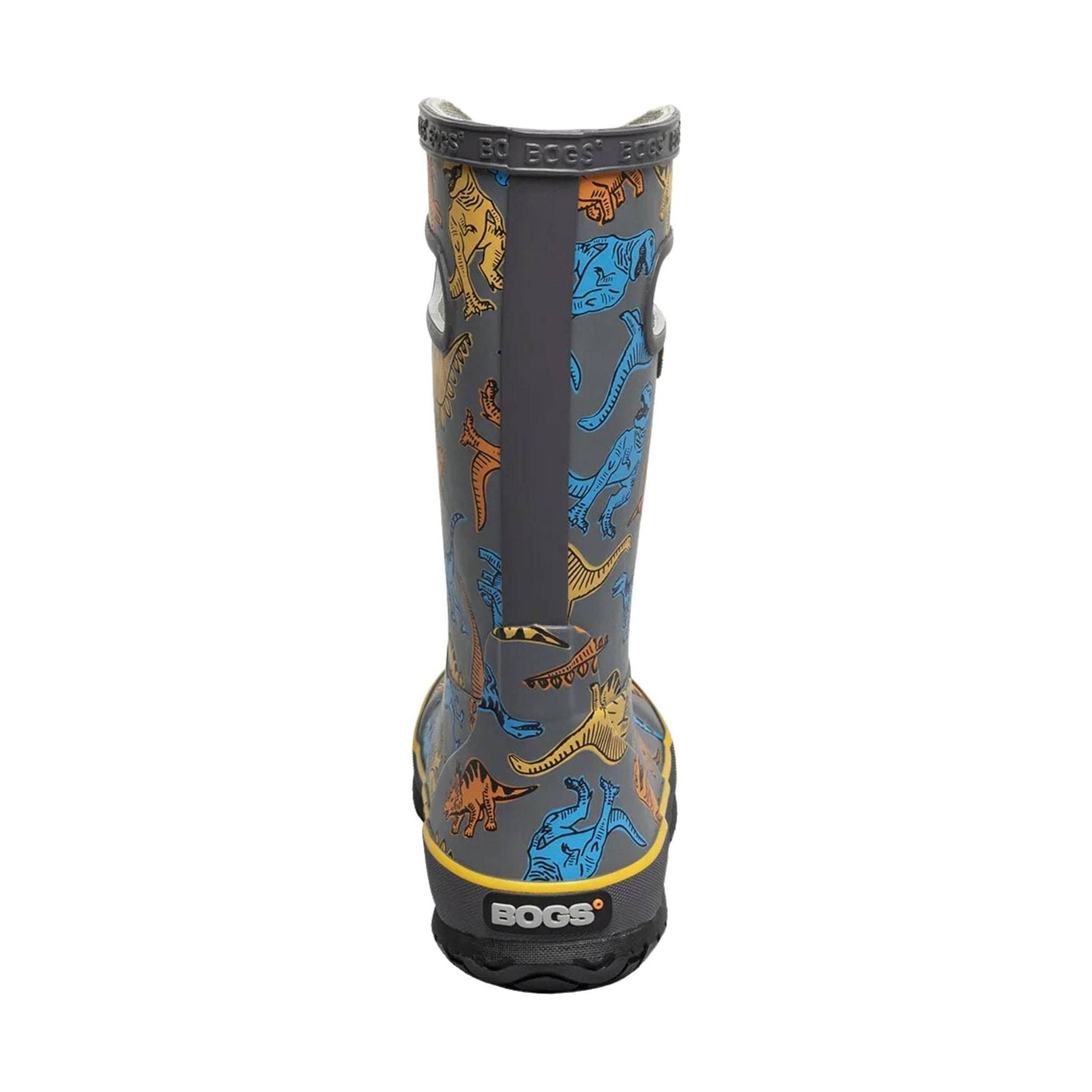 Bogs Kids' Super Dino Rain Boots - Grey Multi by Lenny's Shoe & Apparel