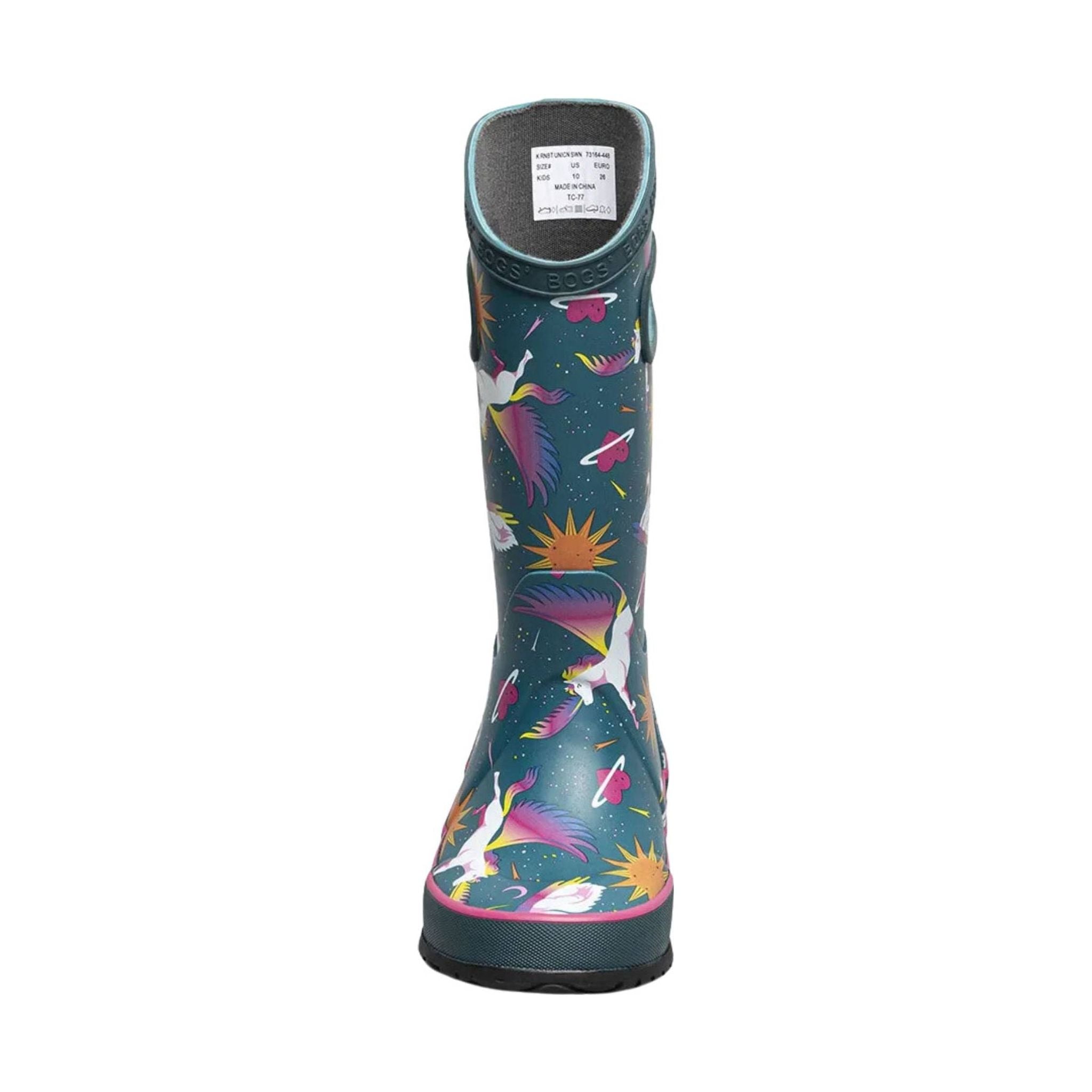 Bogs Kids' Unicorn Swan Rain Boots - Teal Multi by Lenny's Shoe & Apparel