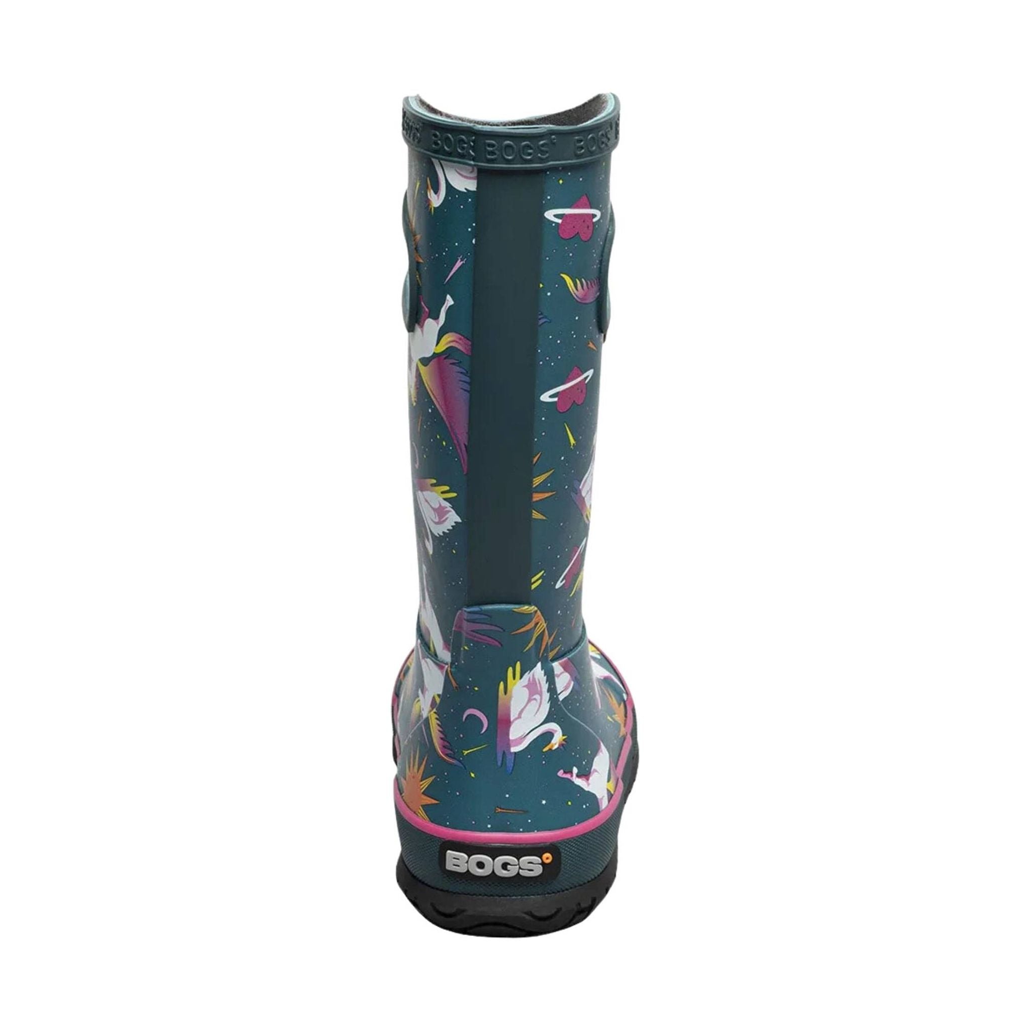 Bogs Kids' Unicorn Swan Rain Boots - Teal Multi by Lenny's Shoe & Apparel