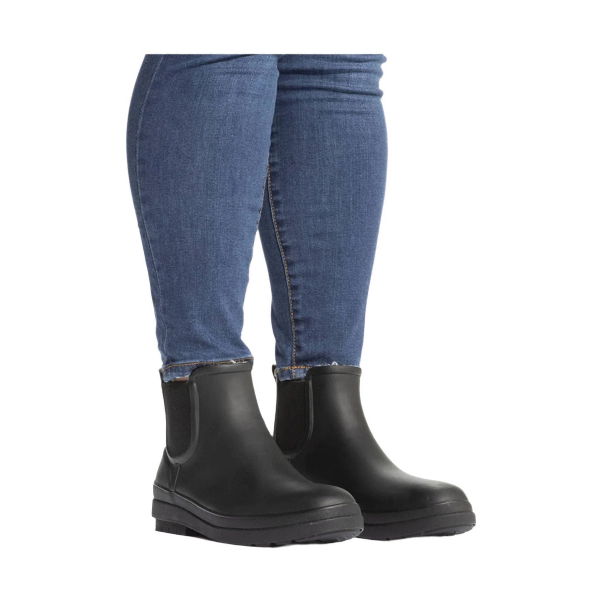 Bogs Women's Amanda II Chelsea Slip On Rain Boot - Black by Lenny's Shoe & Apparel