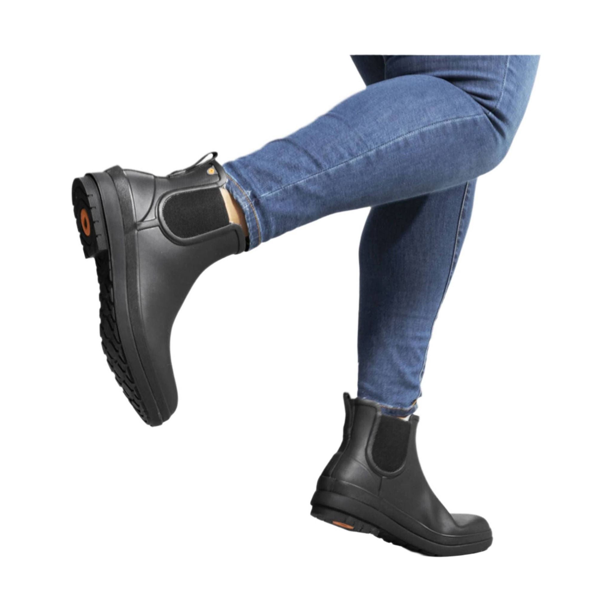 Bogs Women's Amanda II Chelsea Slip On Rain Boot - Black by Lenny's Shoe & Apparel