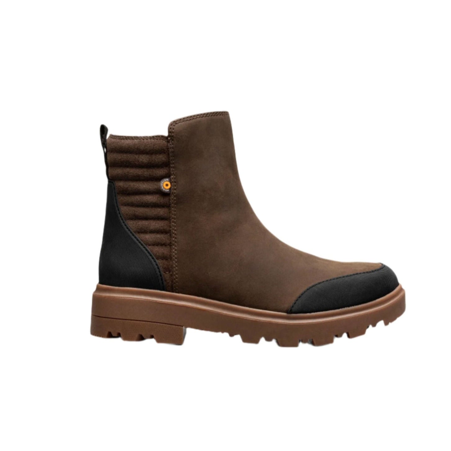 Bogs Women's Holly Zip Leather II Rain Boots - Dark Brown by Lenny's Shoe & Apparel