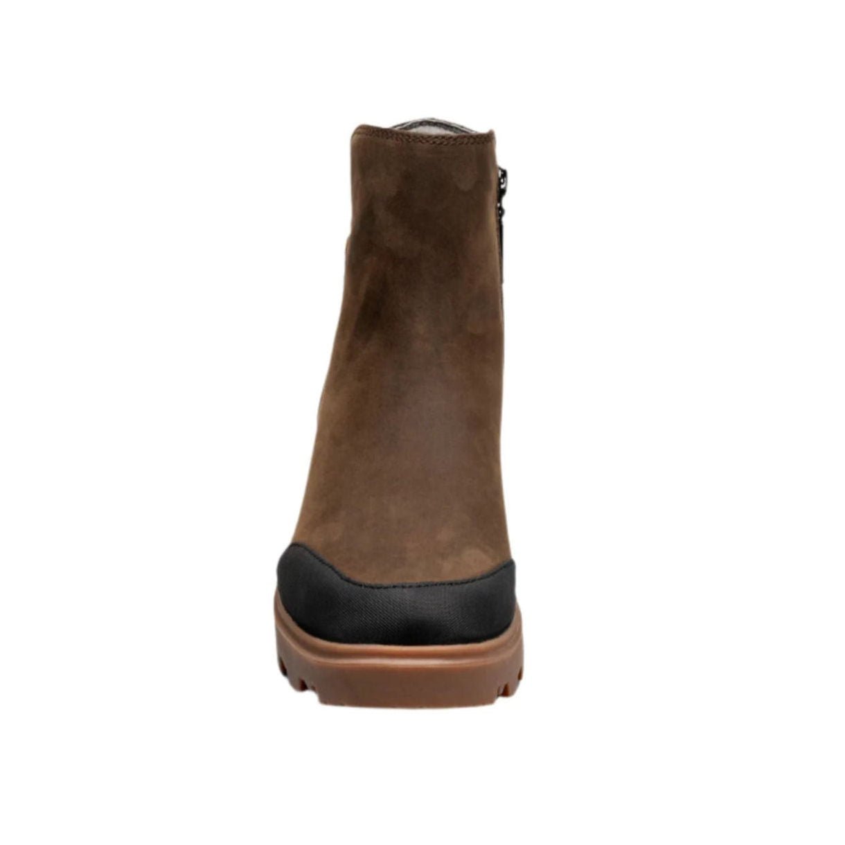 Bogs Women's Holly Zip Leather II Rain Boots - Dark Brown by Lenny's Shoe & Apparel