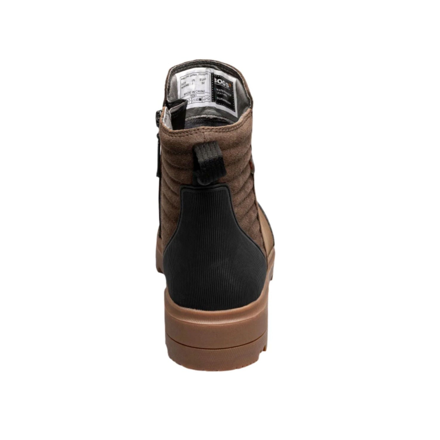Bogs Women's Holly Zip Leather II Rain Boots - Dark Brown by Lenny's Shoe & Apparel