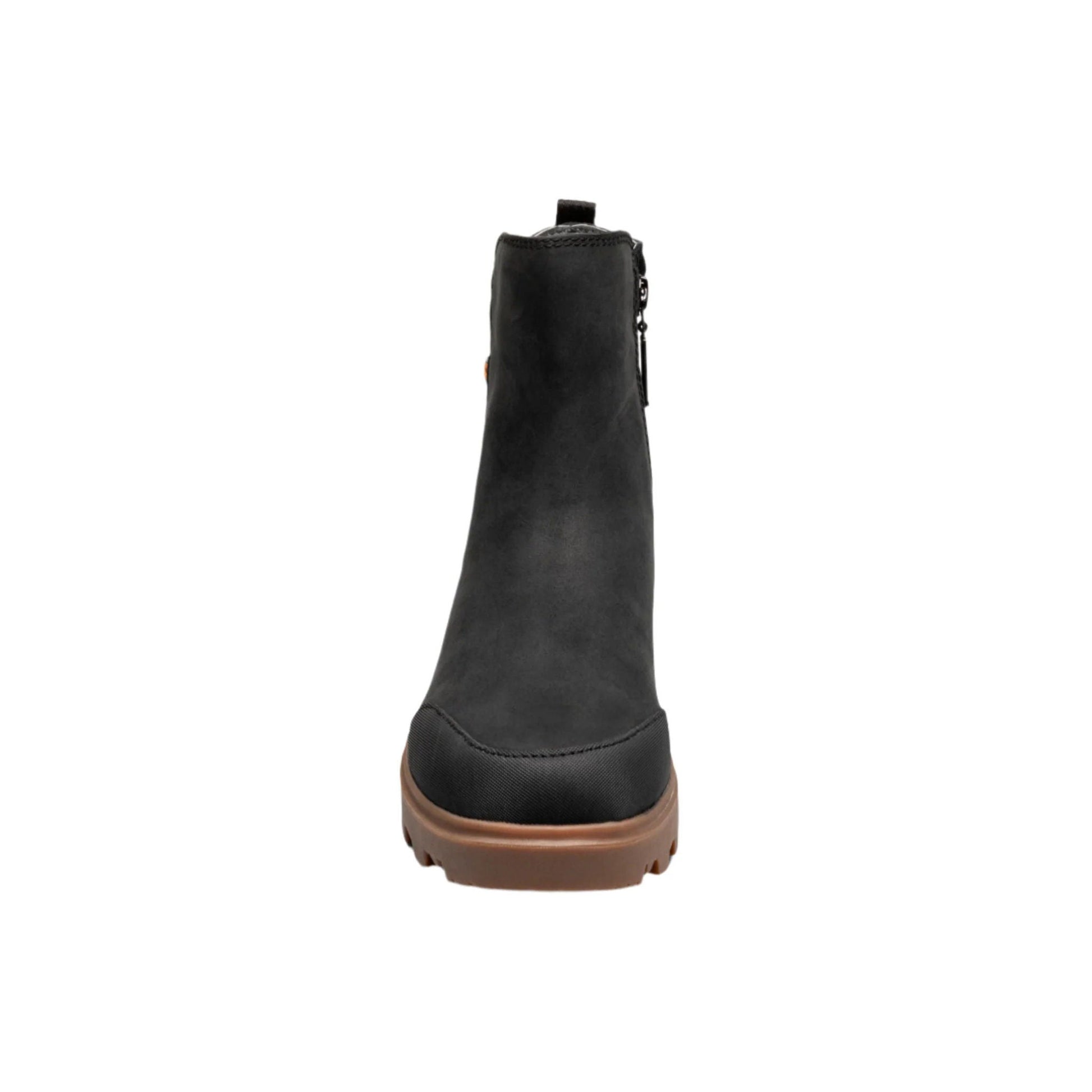 Bogs Women's Holly Zip Leather II Slip On Boots - Black by Lenny's Shoe & Apparel