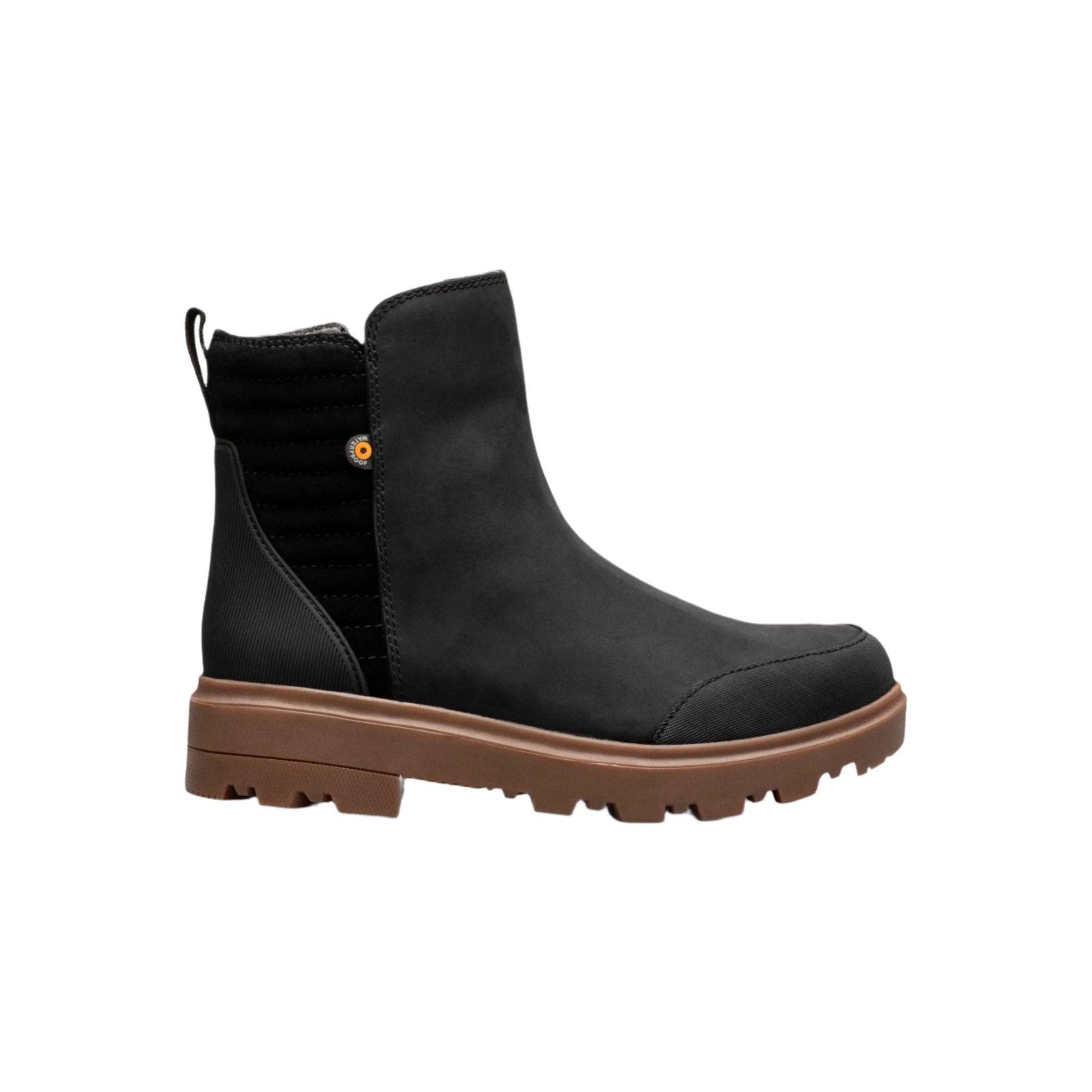 Bogs Women's Holly Zip Leather II Slip On Boots - Black by Lenny's Shoe & Apparel