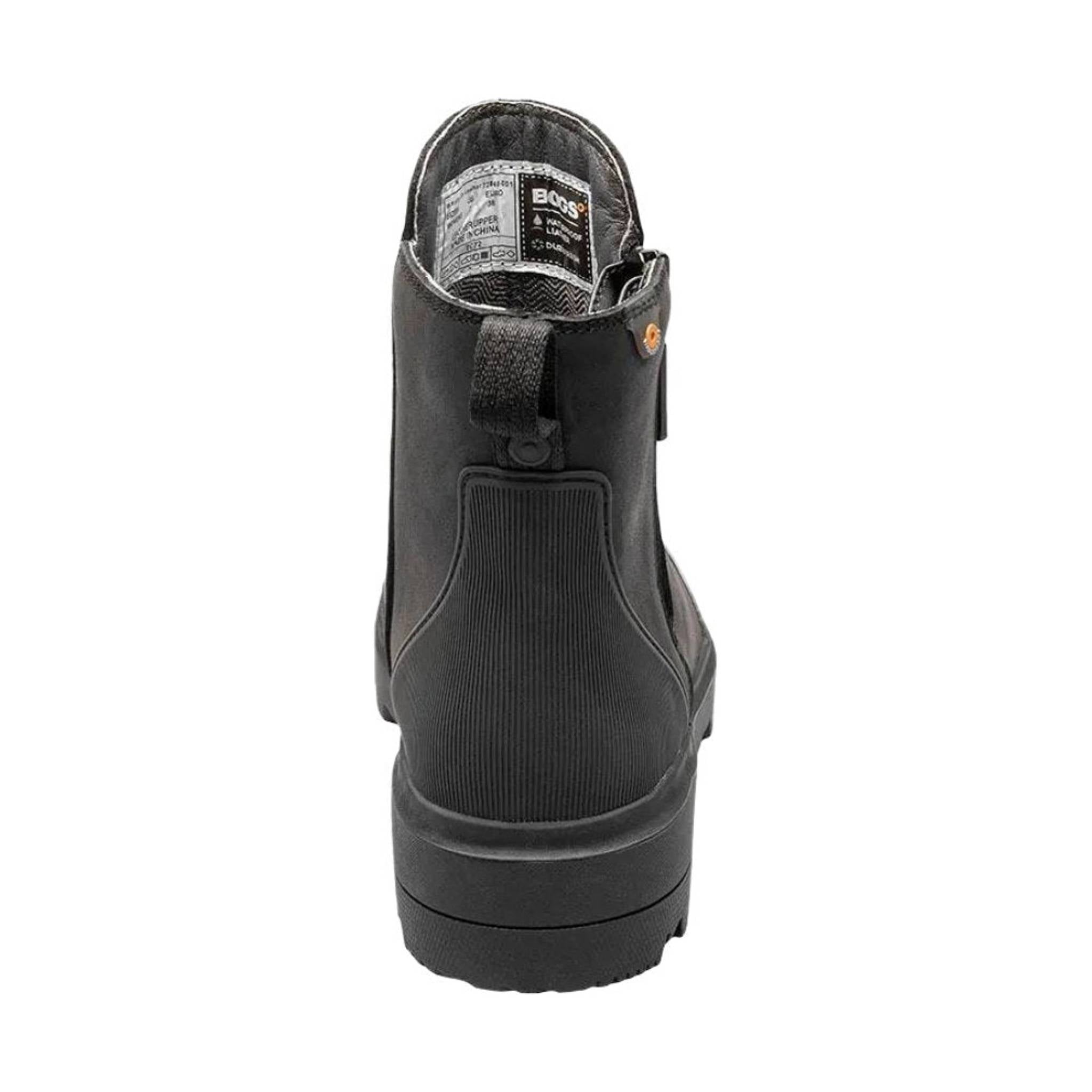 Bogs Women's Holly Zip Leather Rain Boot - Black by Lenny's Shoe & Apparel