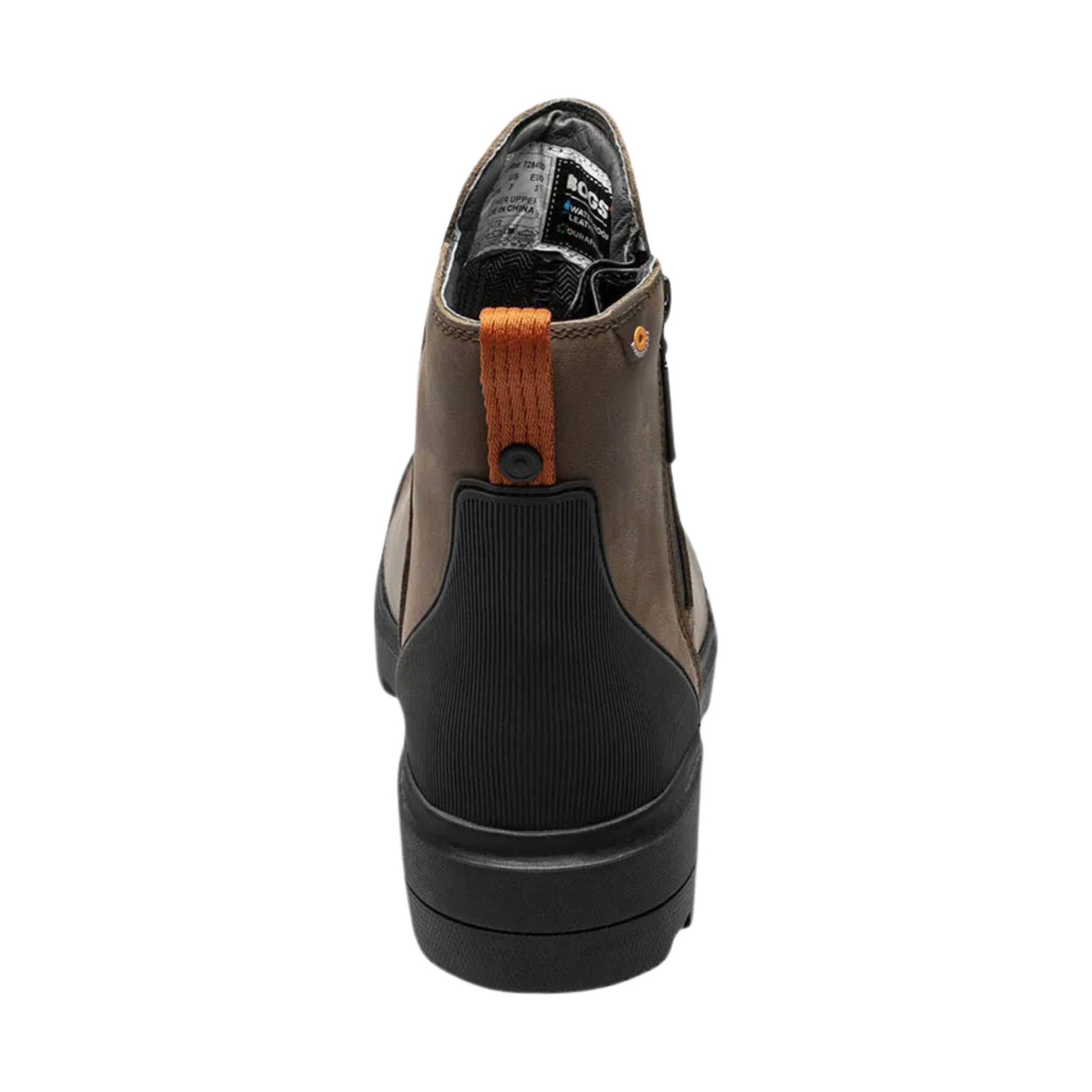 Bogs Women's Holly Zip Leather Rain Boot - Brown by Lenny's Shoe & Apparel