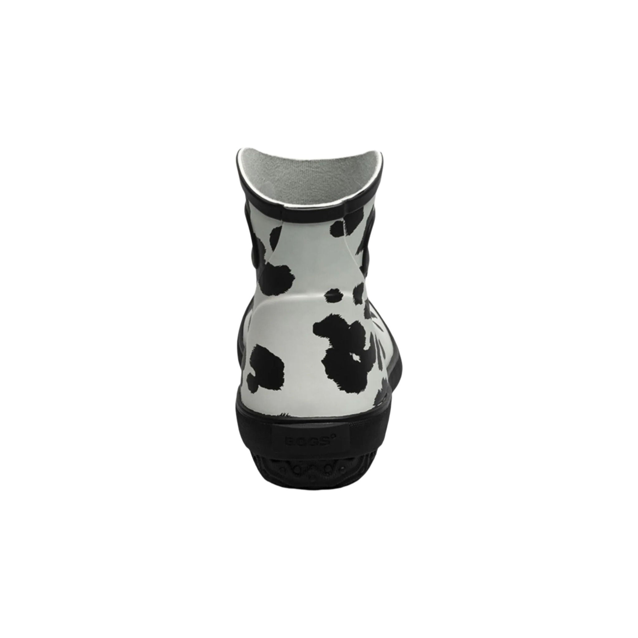 Bogs Women's Patch Ankle Cow Garden Rain Boots - Black/ White by Lenny's Shoe & Apparel
