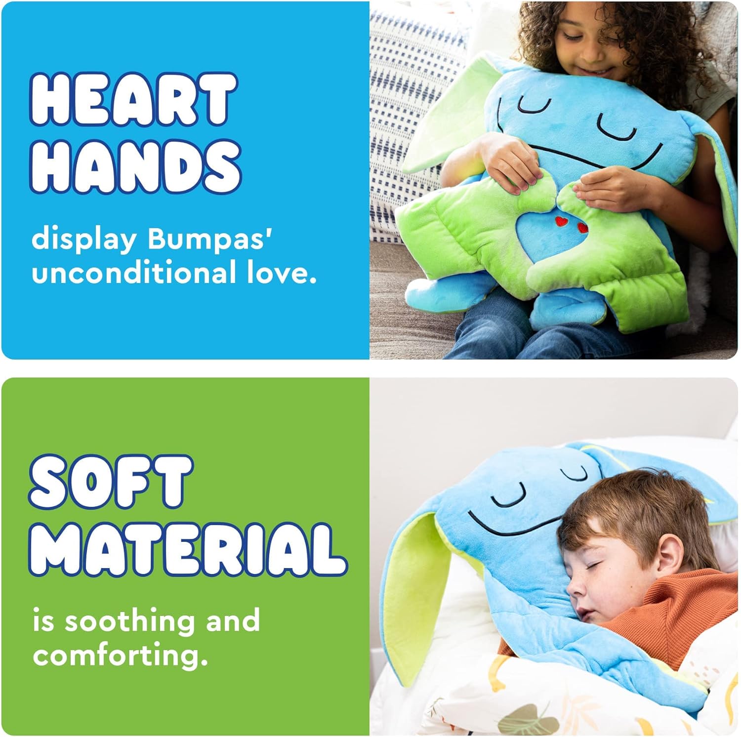 Bumpas Weighted Sensory Plush Oz Blue & Green by Homeportonline