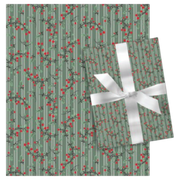 Holly Stripe Wrap (Sage and Cranberry) - 80 Sq. Feet