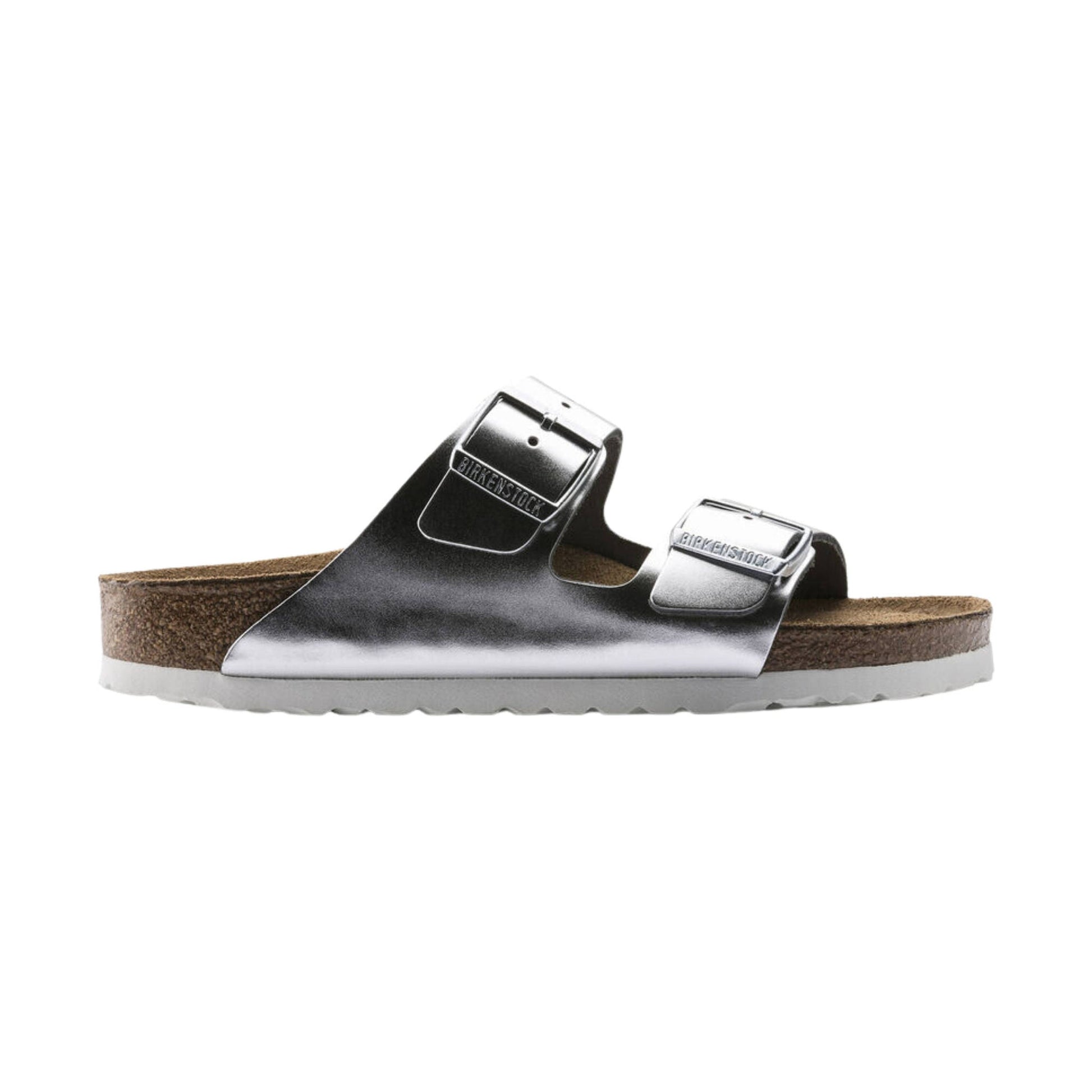 Brikenstock Arizona Soft Footbed Sandal - Metallic Silver by Lenny's Shoe & Apparel