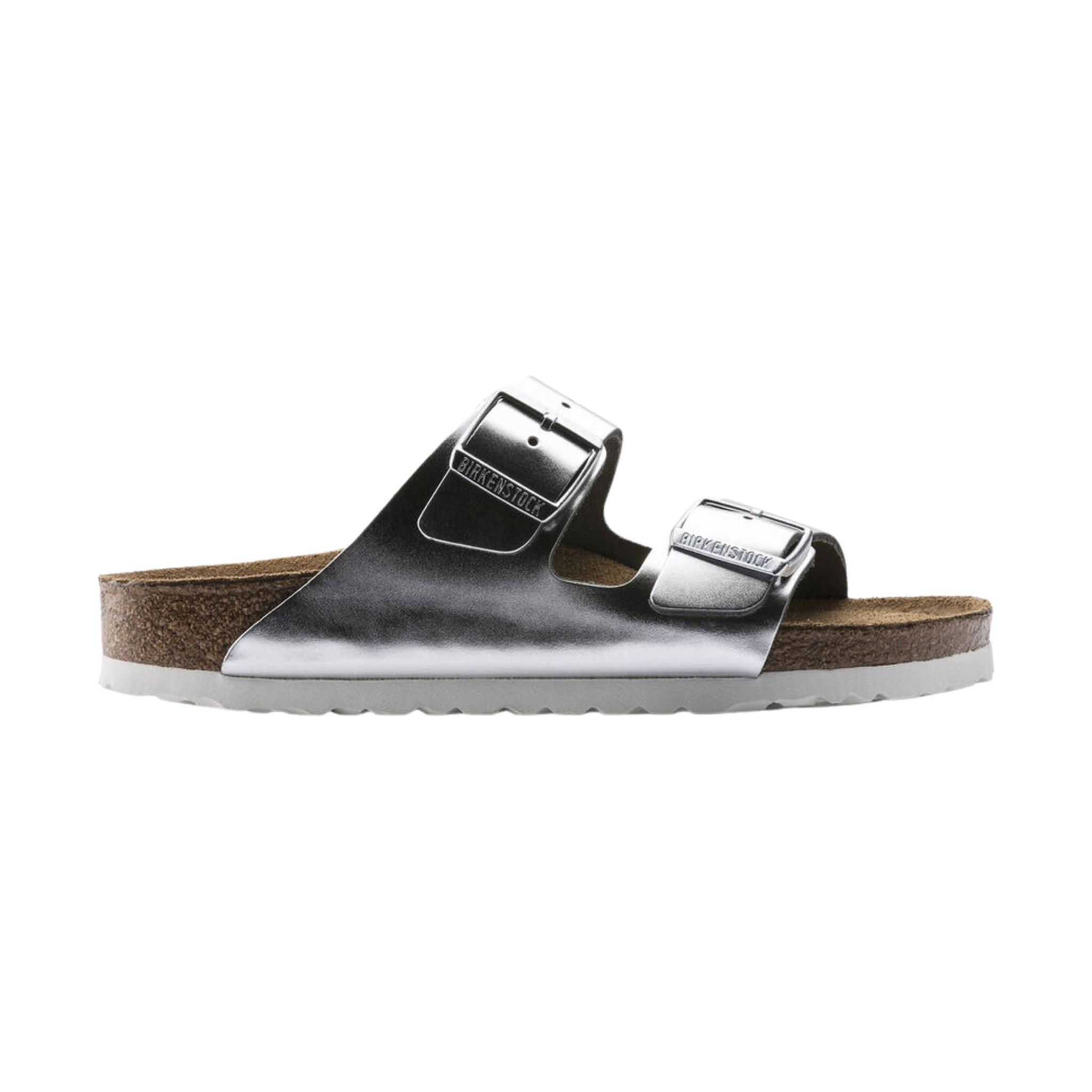 Brikenstock Arizona Soft Footbed Sandal - Metallic Silver by Lenny's Shoe & Apparel