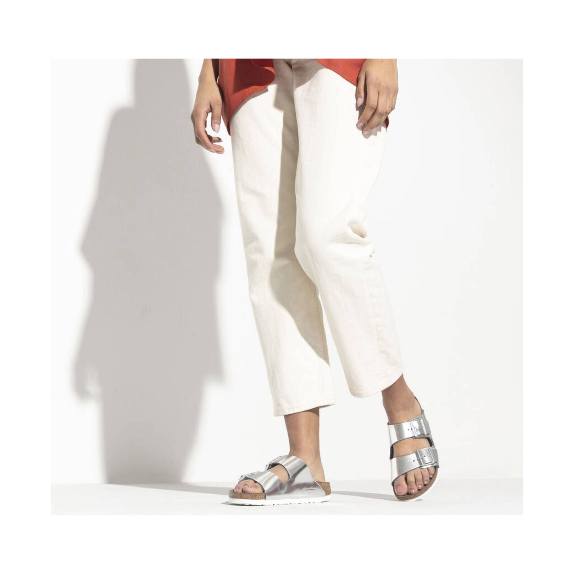 Brikenstock Arizona Soft Footbed Sandal - Metallic Silver by Lenny's Shoe & Apparel