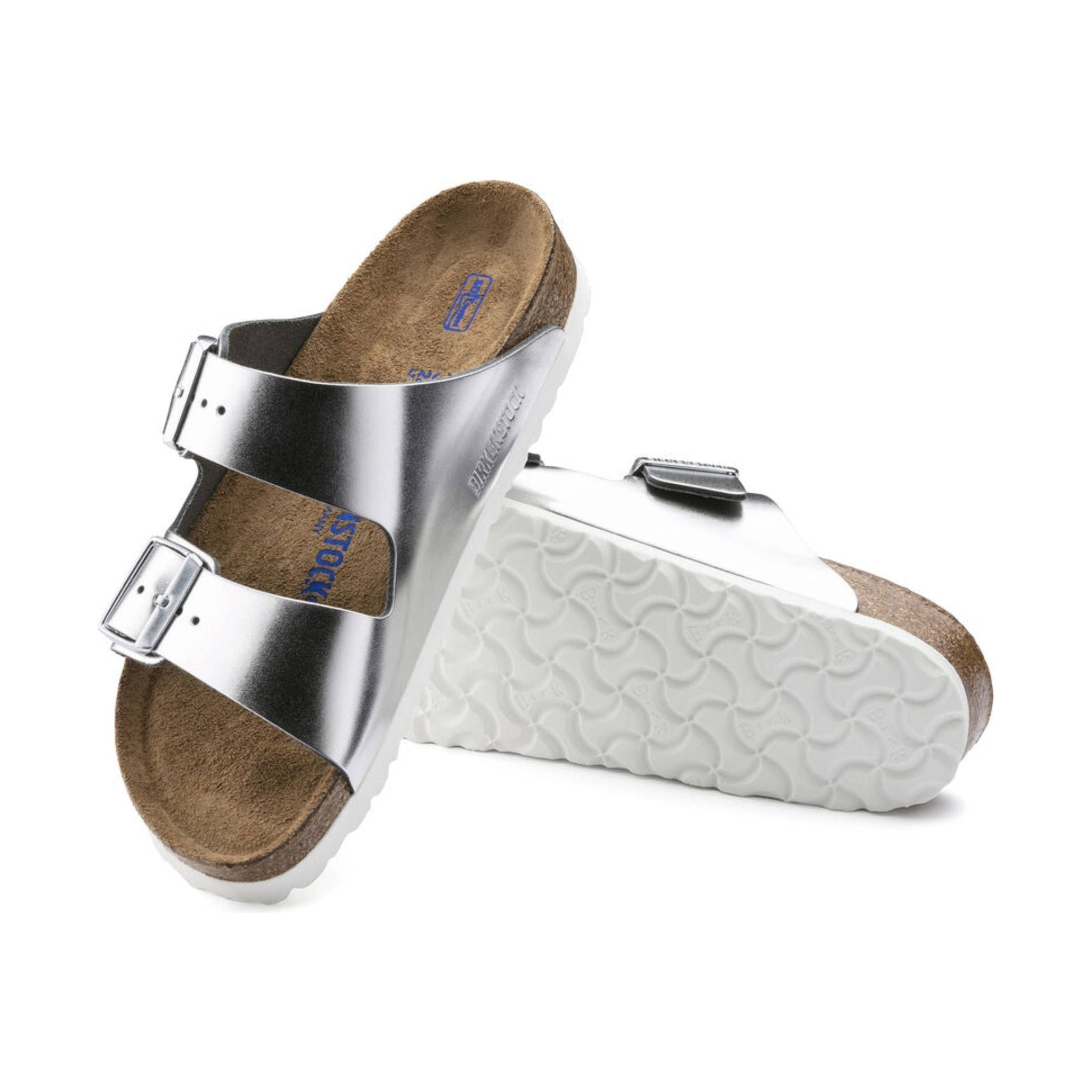 Brikenstock Arizona Soft Footbed Sandal - Metallic Silver by Lenny's Shoe & Apparel