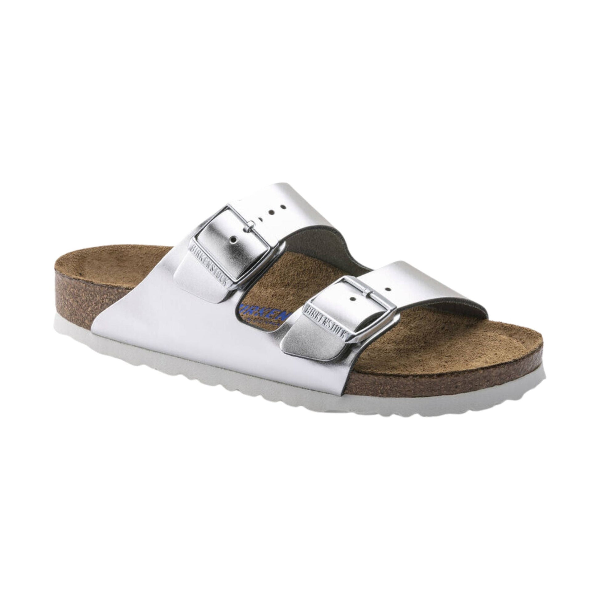 Brikenstock Arizona Soft Footbed Sandal - Metallic Silver by Lenny's Shoe & Apparel
