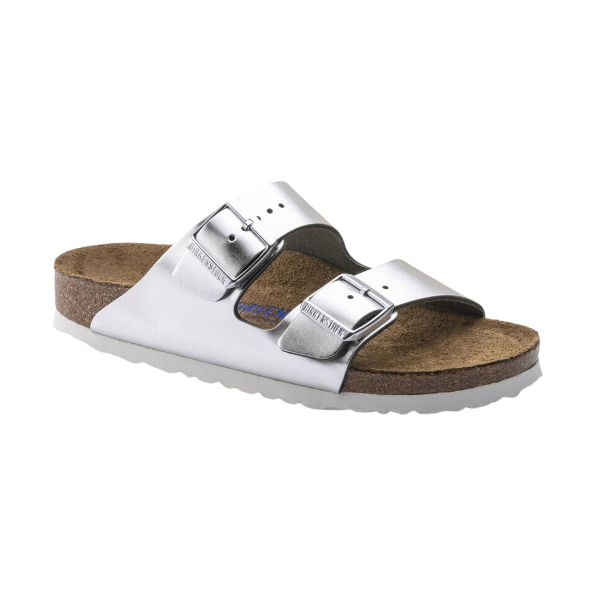 Brikenstock Arizona Soft Footbed Sandal - Metallic Silver by Lenny's Shoe & Apparel