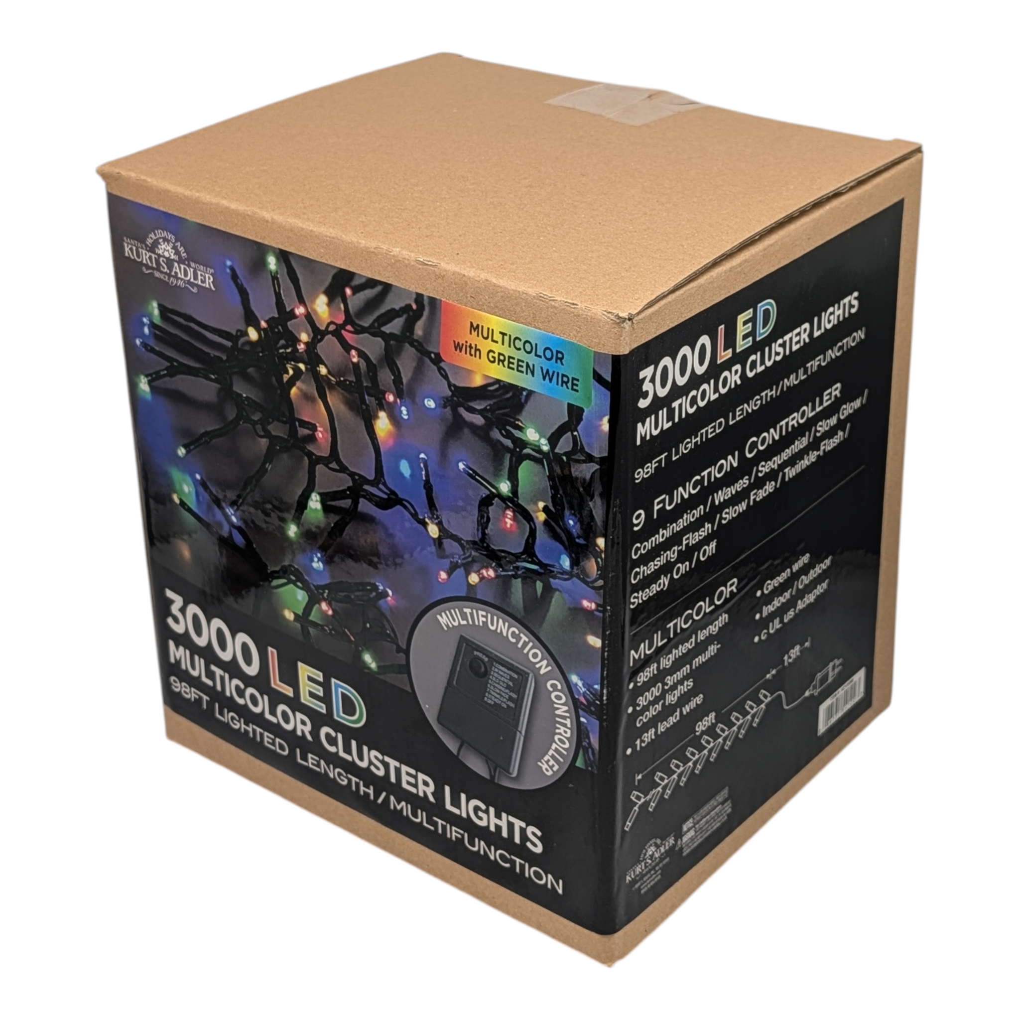 3000-Light Multi-Color LED Cluster Light Set