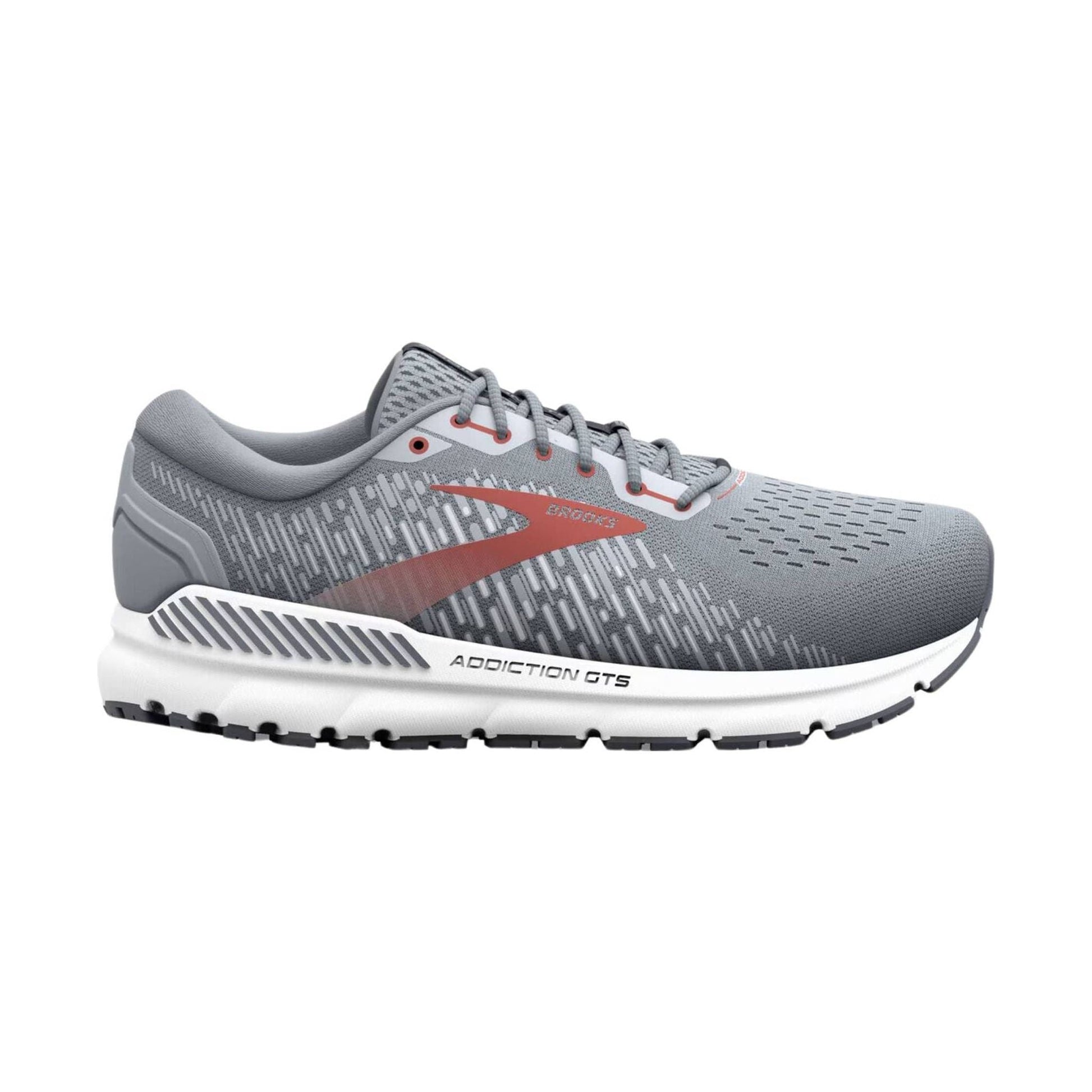 Brooks Men's Addiction GTS 15 Running Shoes - Grey/Ebony/Chili Oil by Lenny's Shoe & Apparel