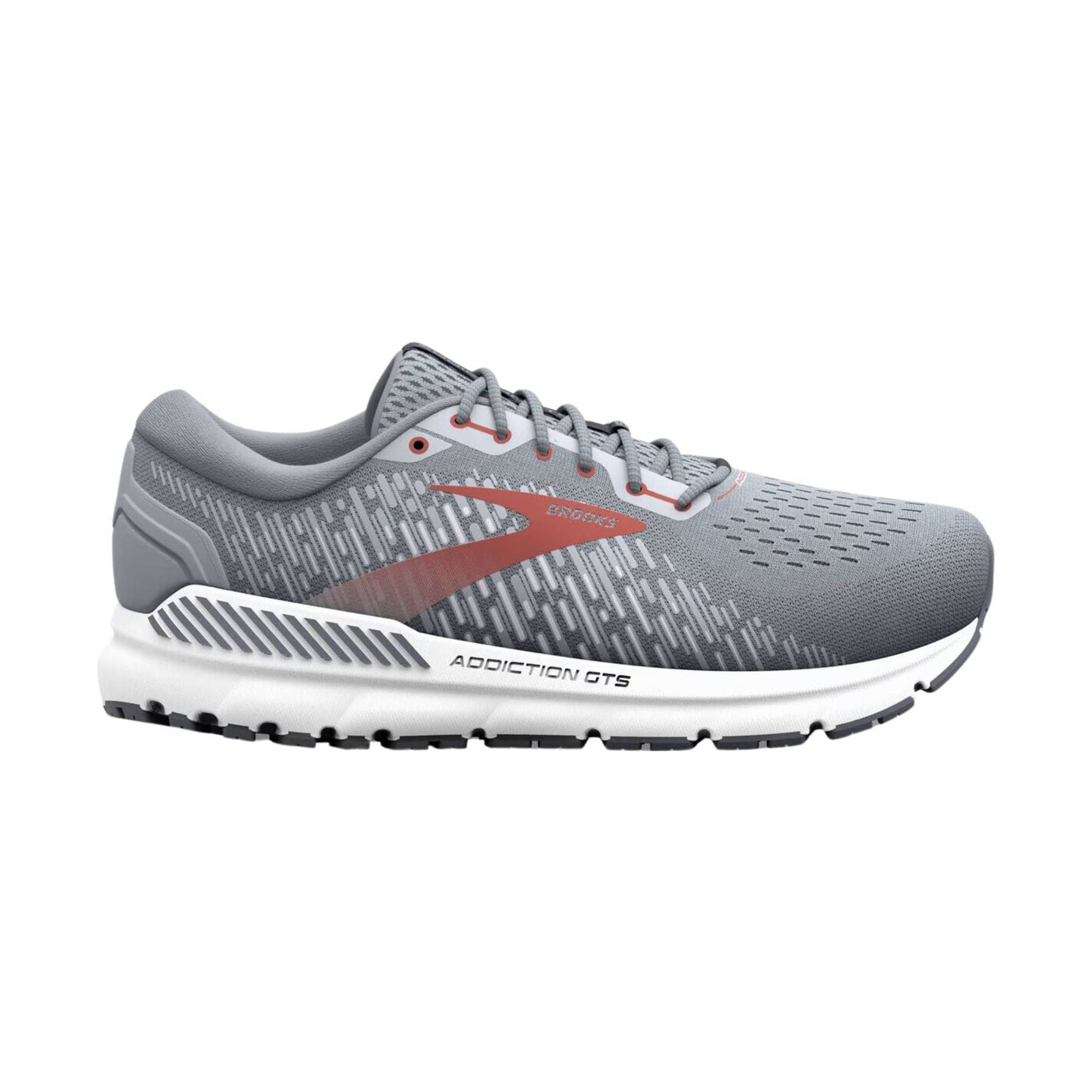 Brooks Men's Addiction GTS 15 Running Shoes - Grey/Ebony/Chili Oil by Lenny's Shoe & Apparel
