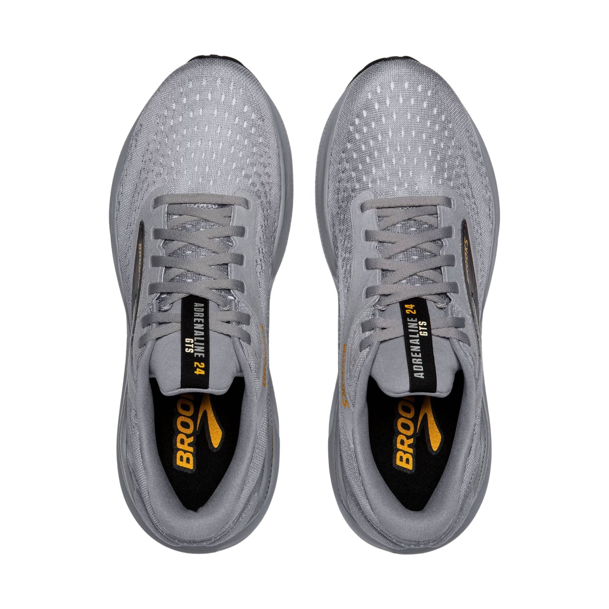 Brooks Men's Adrenaline GTS 24 Road Running Shoes - Alloy/White/Gold Fusion by Lenny's Shoe & Apparel