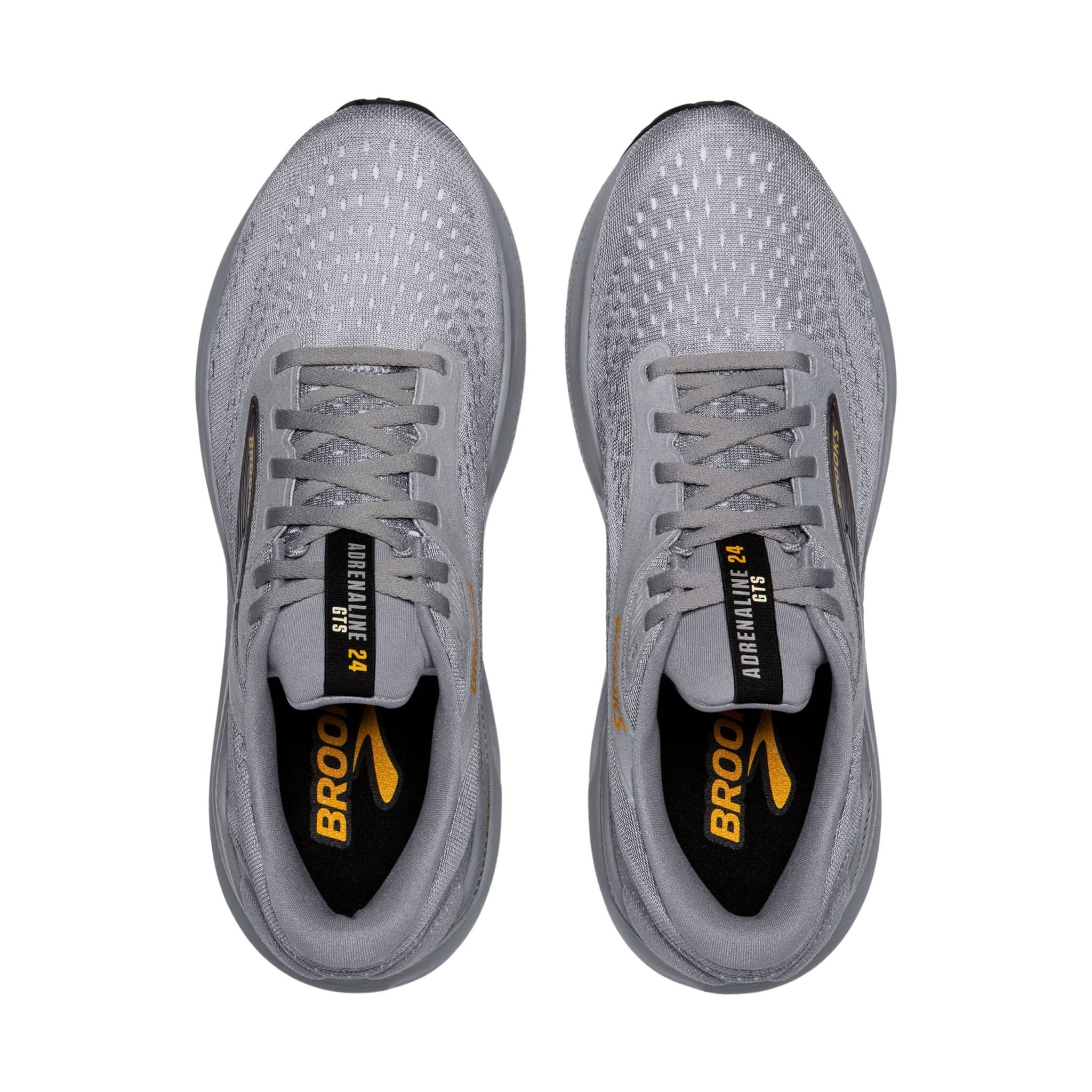 Brooks Men's Adrenaline GTS 24 Road Running Shoes - Alloy/White/Gold Fusion by Lenny's Shoe & Apparel