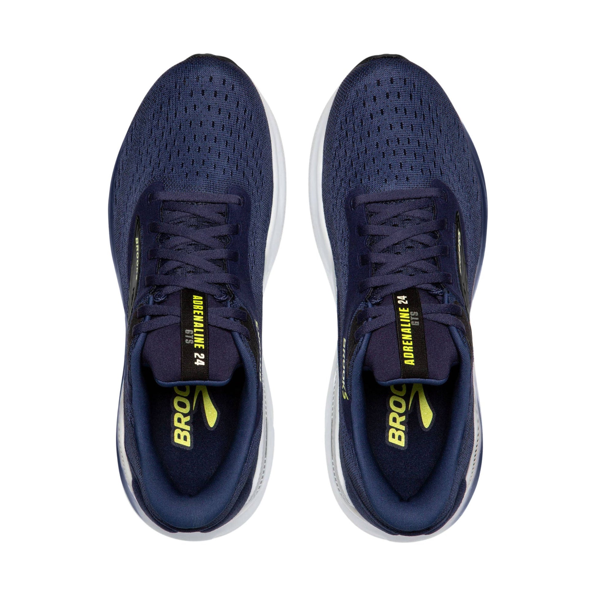 Brooks Men's Adrenaline GTS 24 Road Running Shoes - Peacoat/Black/Sharp Green by Lenny's Shoe & Apparel