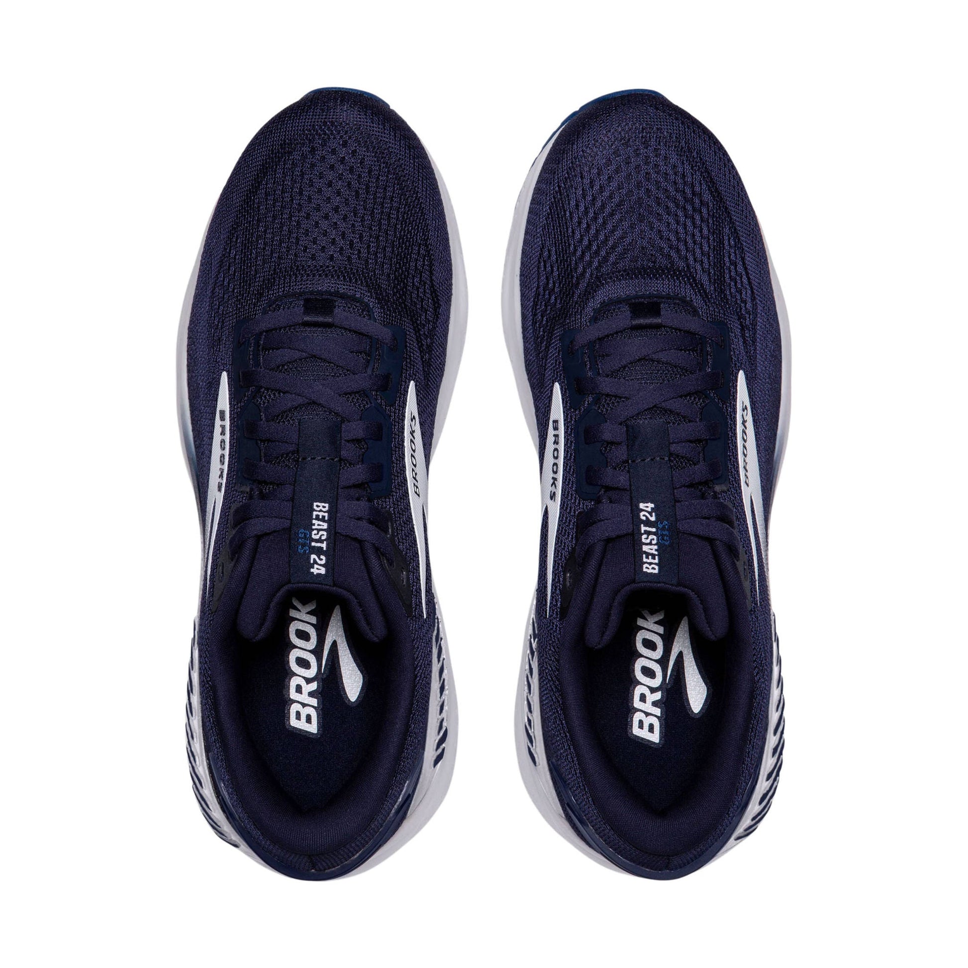 Brooks Men's Beast GTS 24 Road Running Shoes - Peacoat/True Navy/White by Lenny's Shoe & Apparel