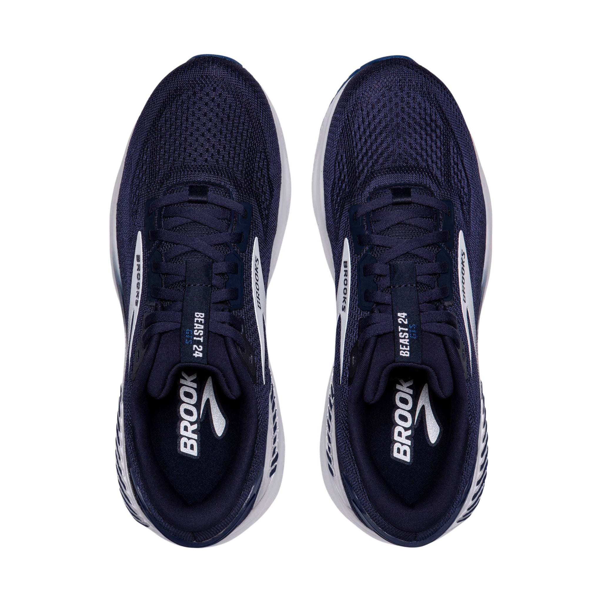 Brooks Men's Beast GTS 24 Road Running Shoes - Peacoat/True Navy/White by Lenny's Shoe & Apparel