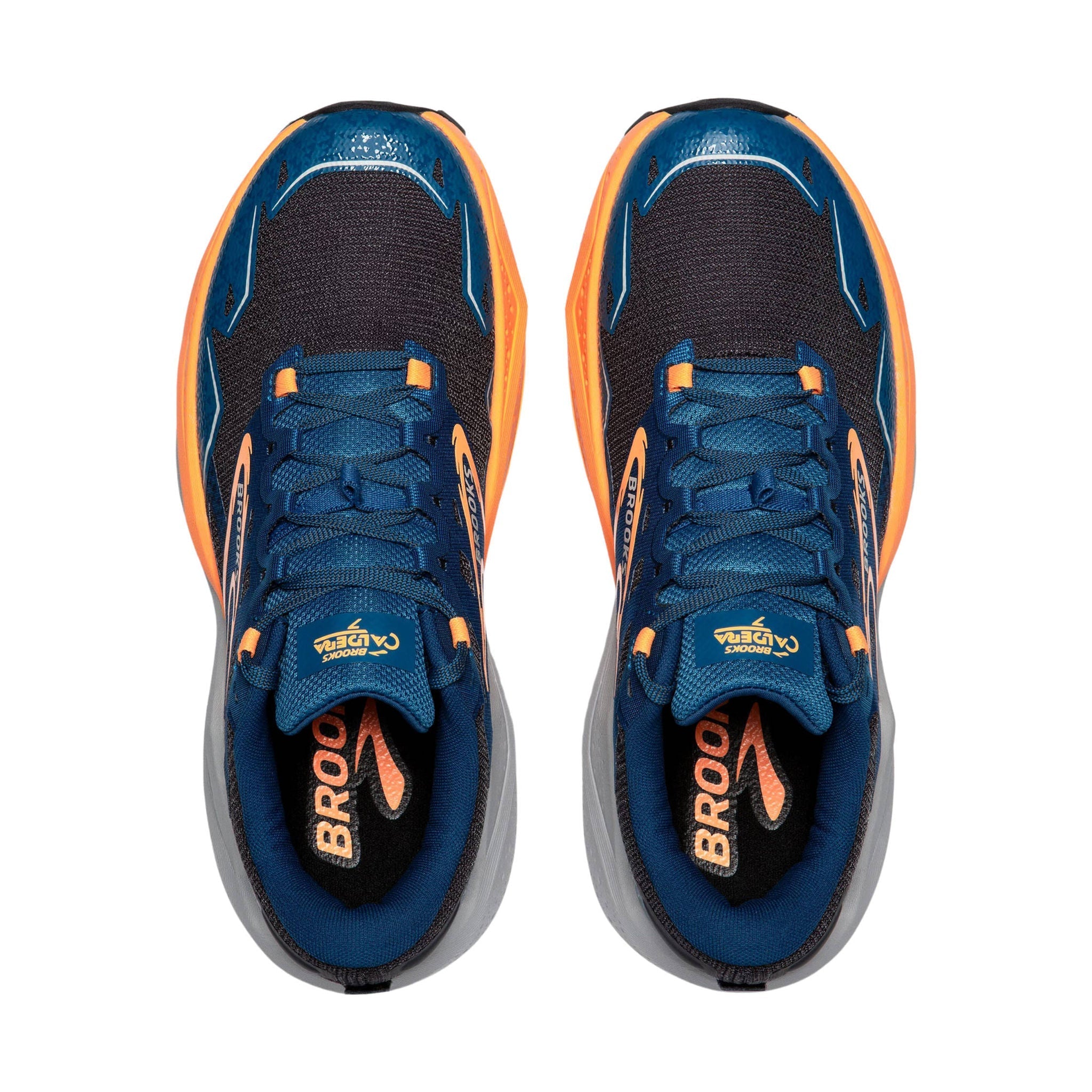 Brooks Men's Caldera 7 Trail Running Shoe - Ebony/Blue Sapphire/Orange by Lenny's Shoe & Apparel