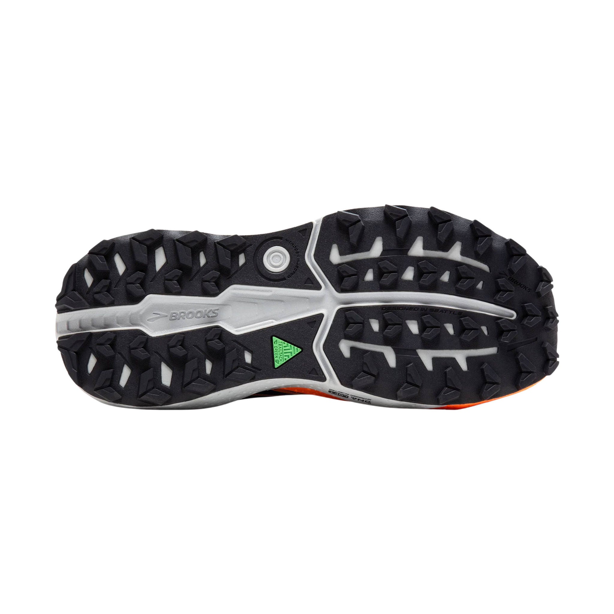 Brooks Men's Caldera 7 Trail Running Shoe - Ebony/Blue Sapphire/Orange by Lenny's Shoe & Apparel