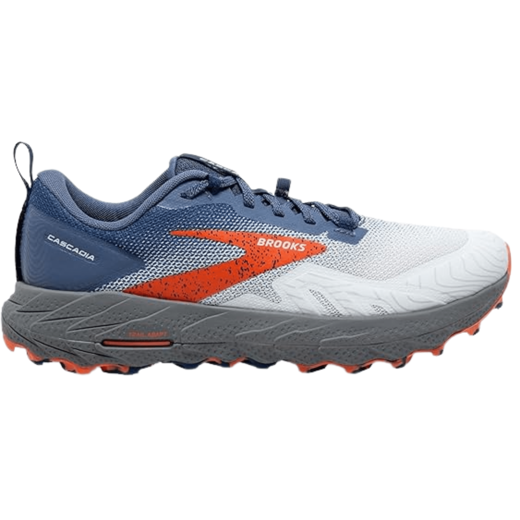 Brooks Men's Cascadia 17 Trail Running Shoes - Blue/Navy/Firecracker by Lenny's Shoe & Apparel