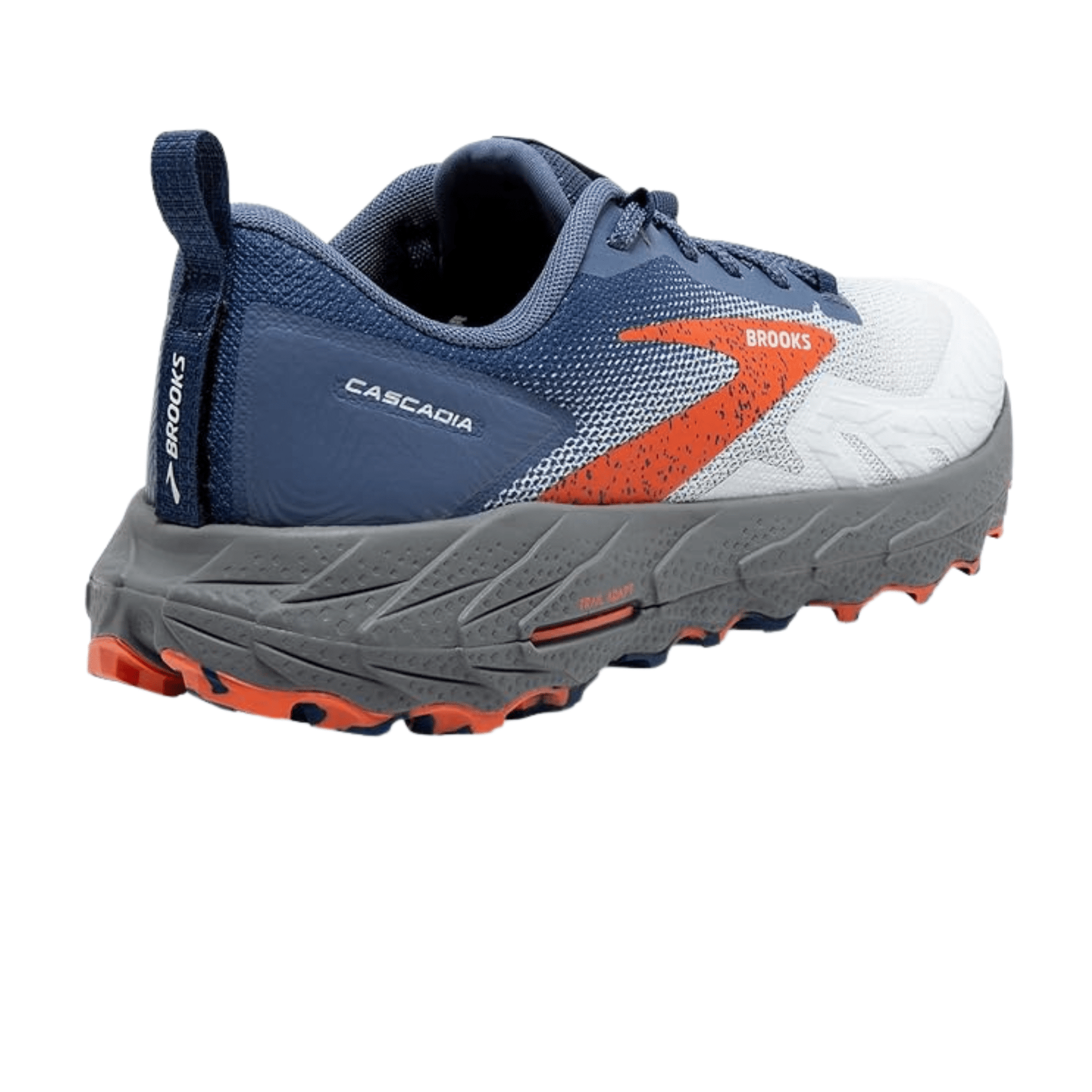 Brooks Men's Cascadia 17 Trail Running Shoes - Blue/Navy/Firecracker by Lenny's Shoe & Apparel