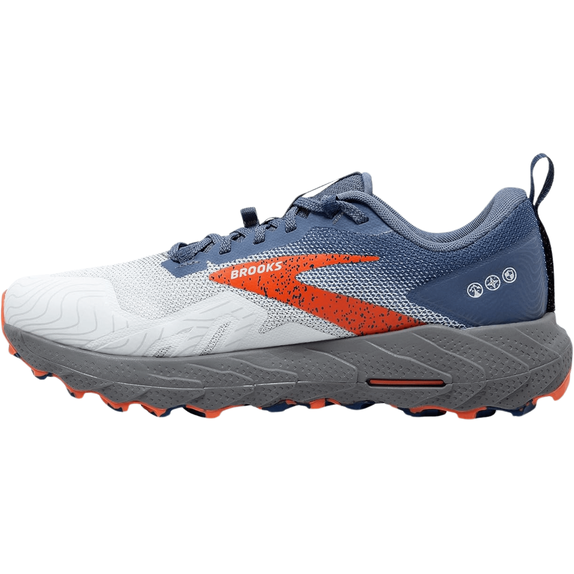 Brooks Men's Cascadia 17 Trail Running Shoes - Blue/Navy/Firecracker by Lenny's Shoe & Apparel