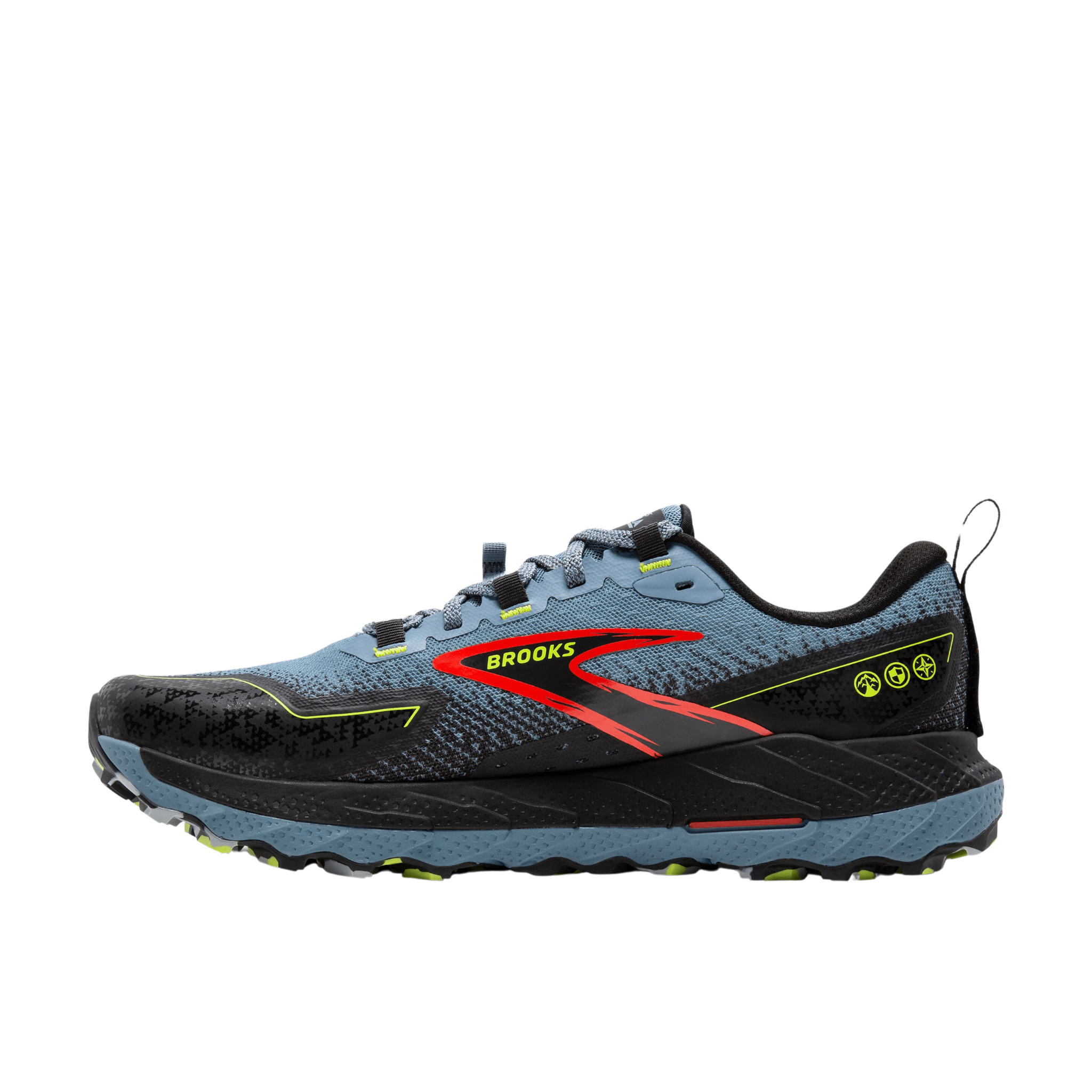 Brooks Men's Cascadia 18 Trail Running Shoe - Citadel/Ebony/Lime by Lenny's Shoe & Apparel