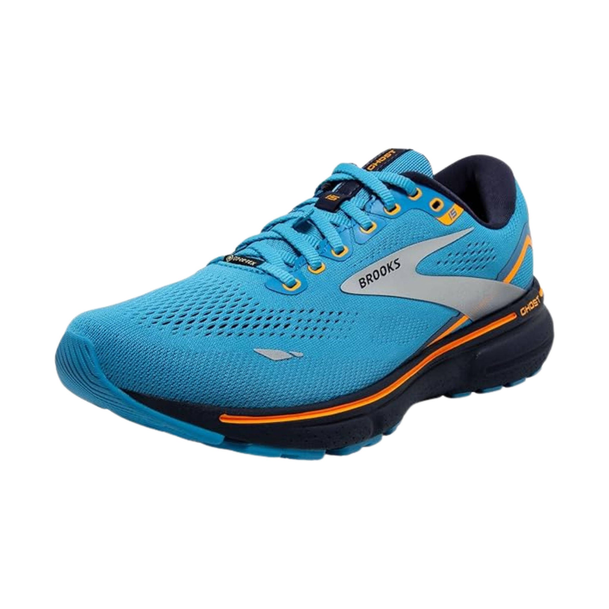 Brooks Men's Ghost 15 GTX Running Shoes - Blue/Peacoat/Orange by Lenny's Shoe & Apparel