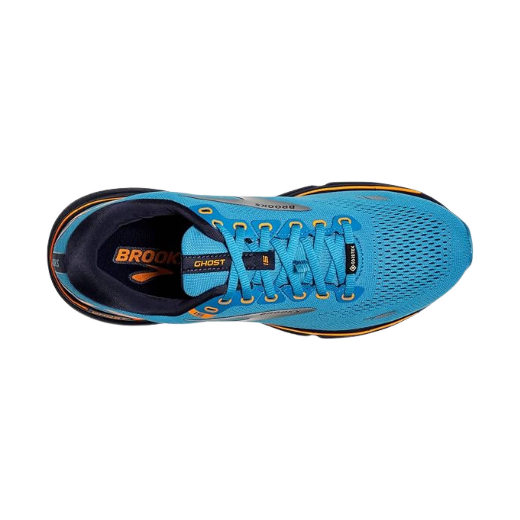 Brooks Men's Ghost 15 GTX Running Shoes - Blue/Peacoat/Orange by Lenny's Shoe & Apparel
