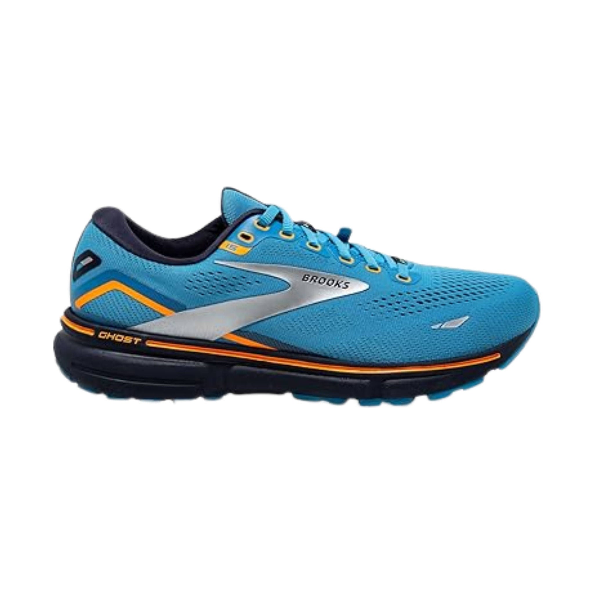 Brooks Men's Ghost 15 GTX Running Shoes - Blue/Peacoat/Orange by Lenny's Shoe & Apparel