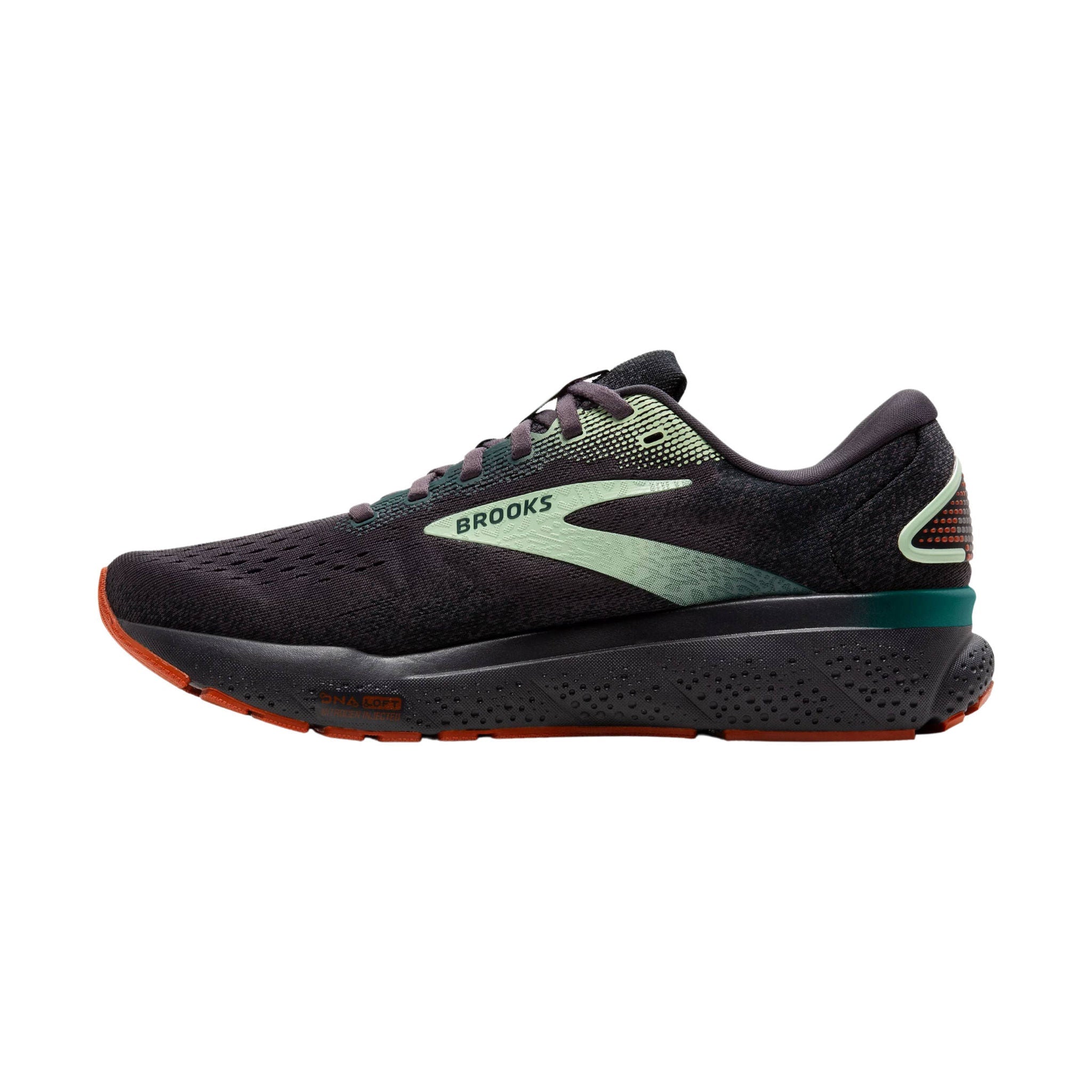 Brooks Men's Ghost 16 Road Running Shoes - Blackened Pearl/June Bug/Green by Lenny's Shoe & Apparel