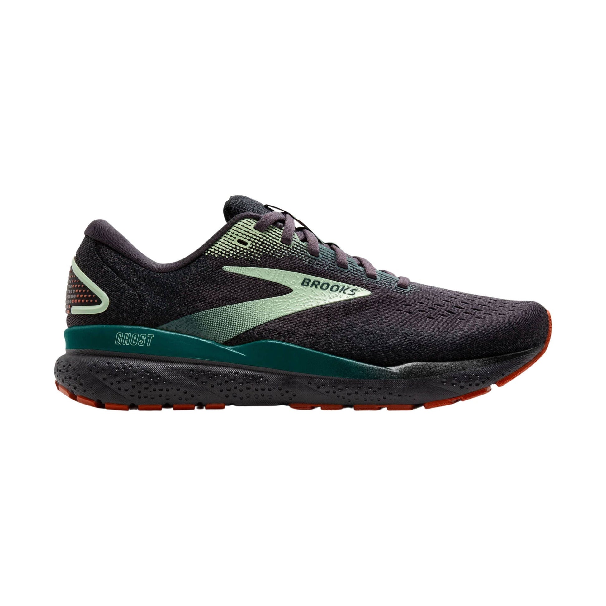 Brooks Men's Ghost 16 Road Running Shoes - Blackened Pearl/June Bug/Green by Lenny's Shoe & Apparel