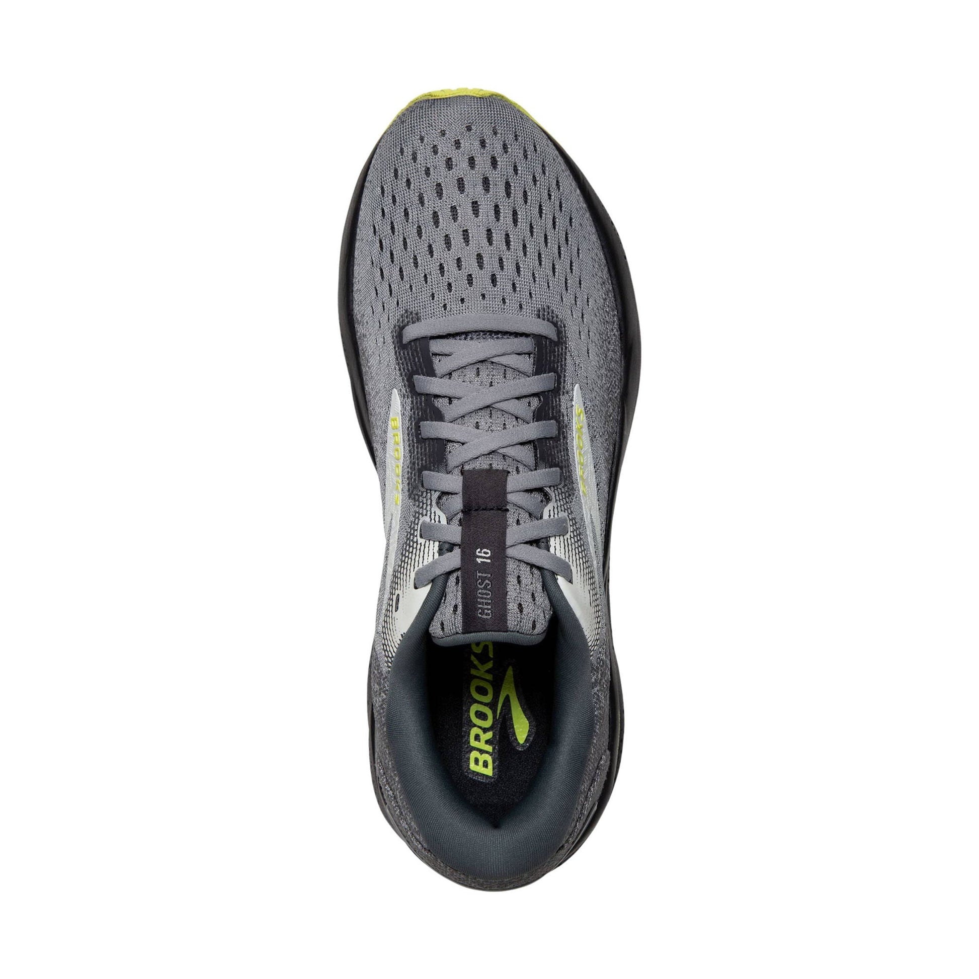 Brooks Men's Ghost 16 Road Running Shoes - Primer/Grey/Lime by Lenny's Shoe & Apparel