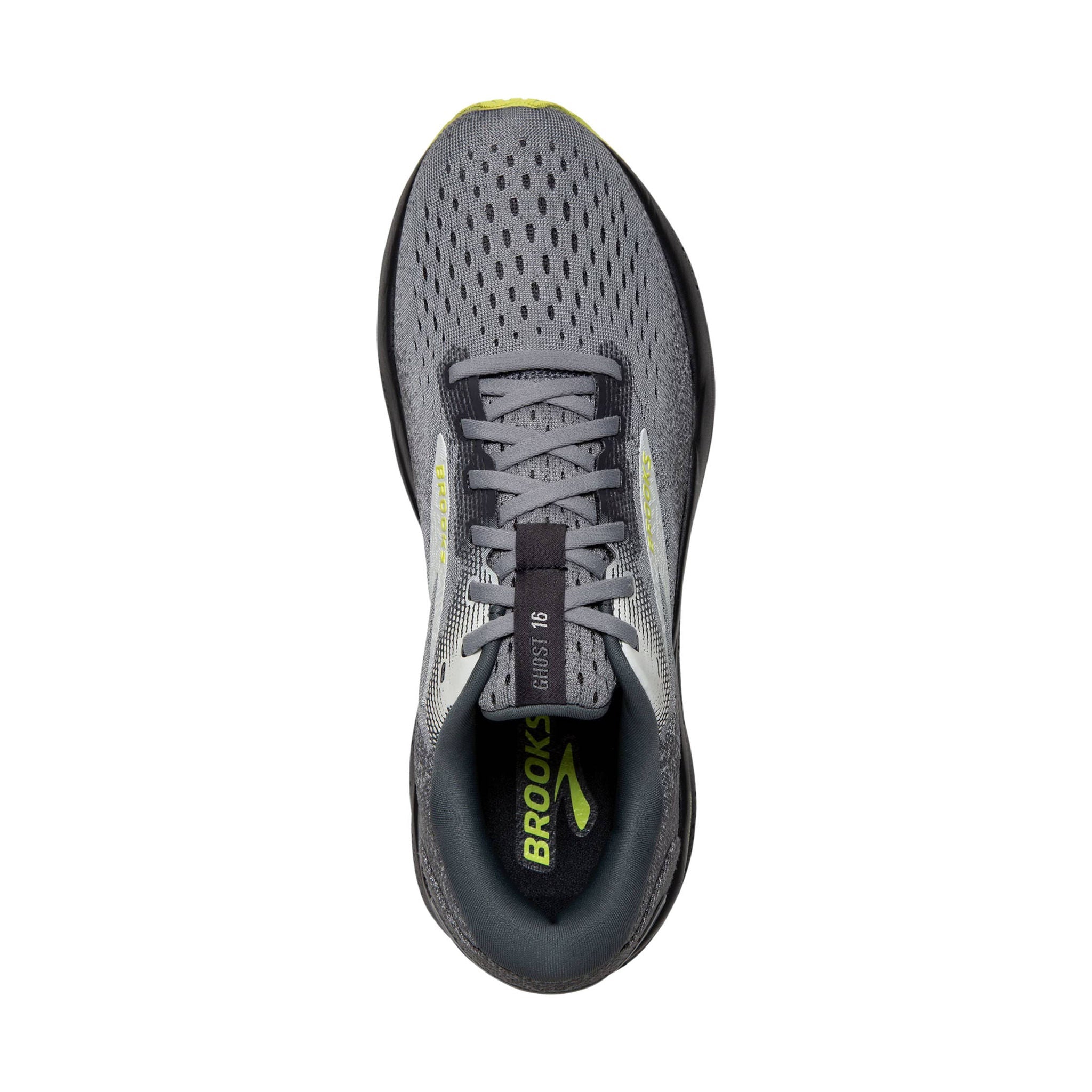 Brooks Men's Ghost 16 Road Running Shoes - Primer/Grey/Lime by Lenny's Shoe & Apparel