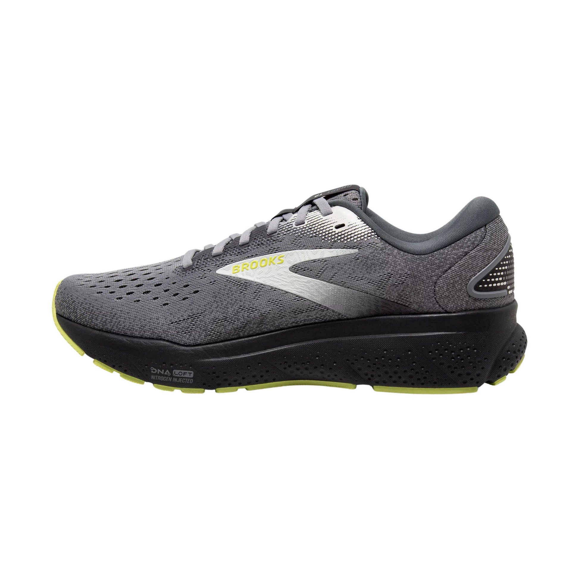 Brooks Men's Ghost 16 Road Running Shoes - Primer/Grey/Lime by Lenny's Shoe & Apparel