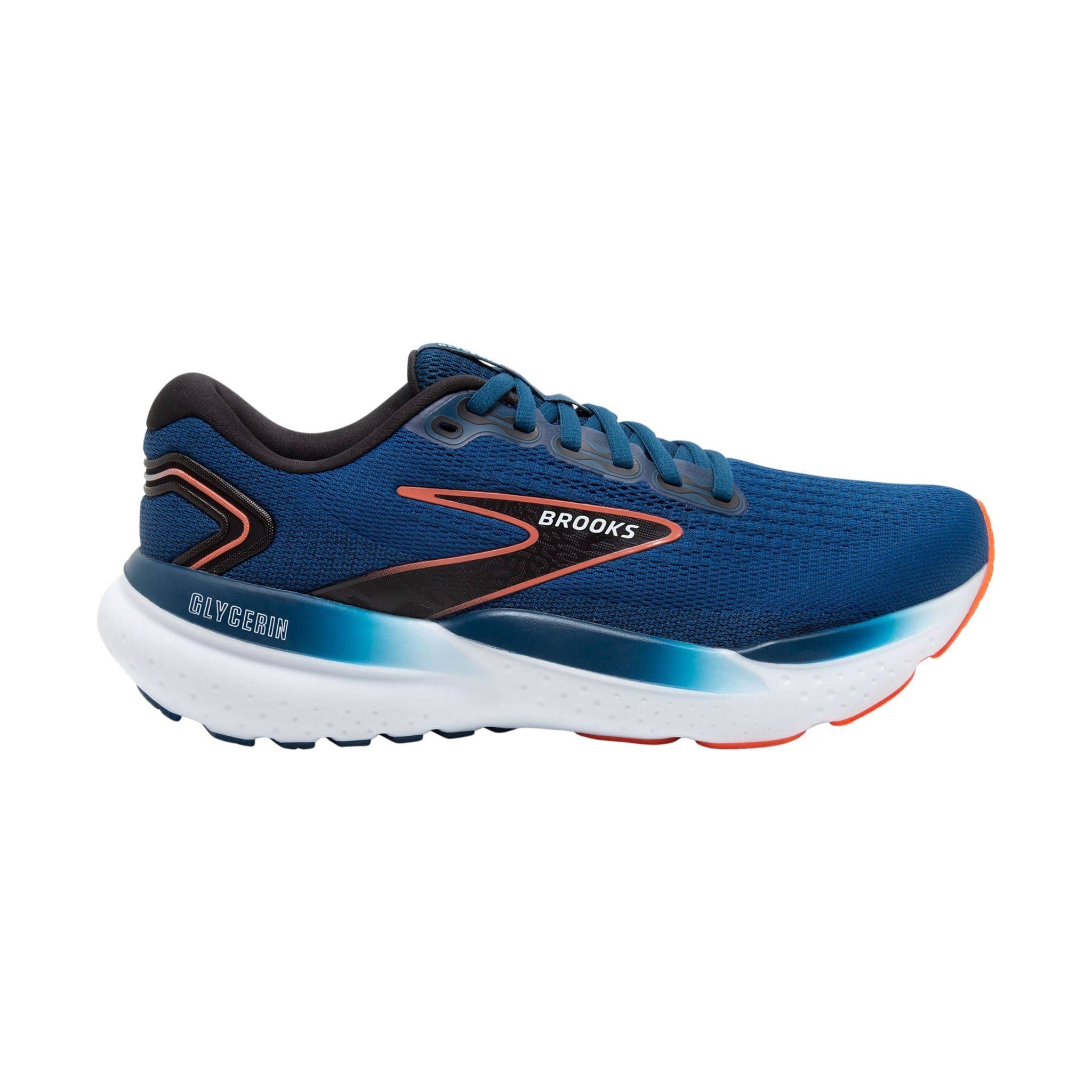 Brooks Men's Glycerin 21 Road Running Shoes - Blue Opal/Black/Nasturtium by Lenny's Shoe & Apparel